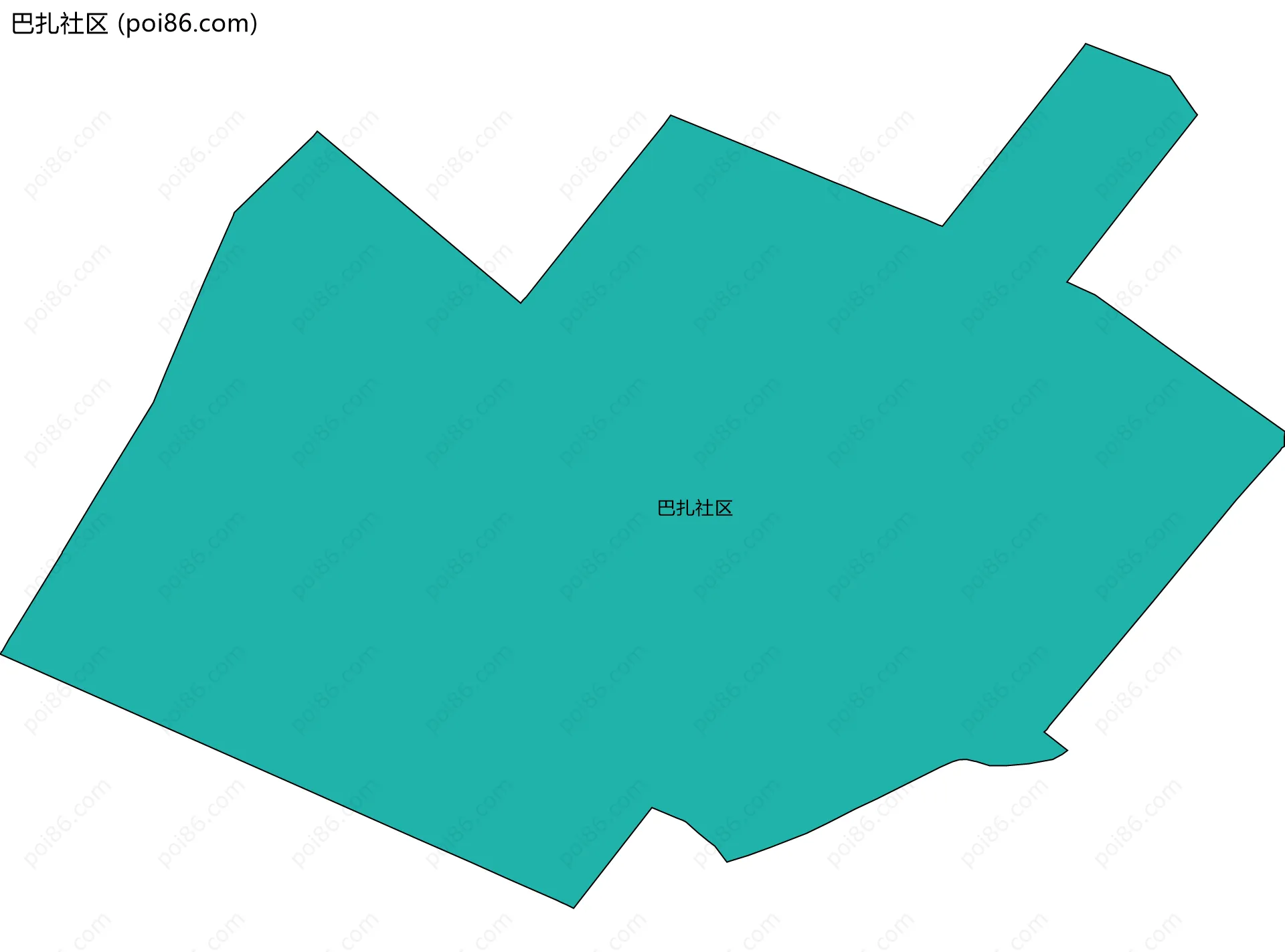 巴扎社区边界地图