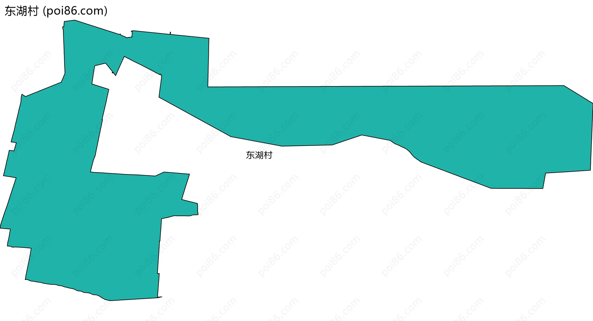东湖村边界地图