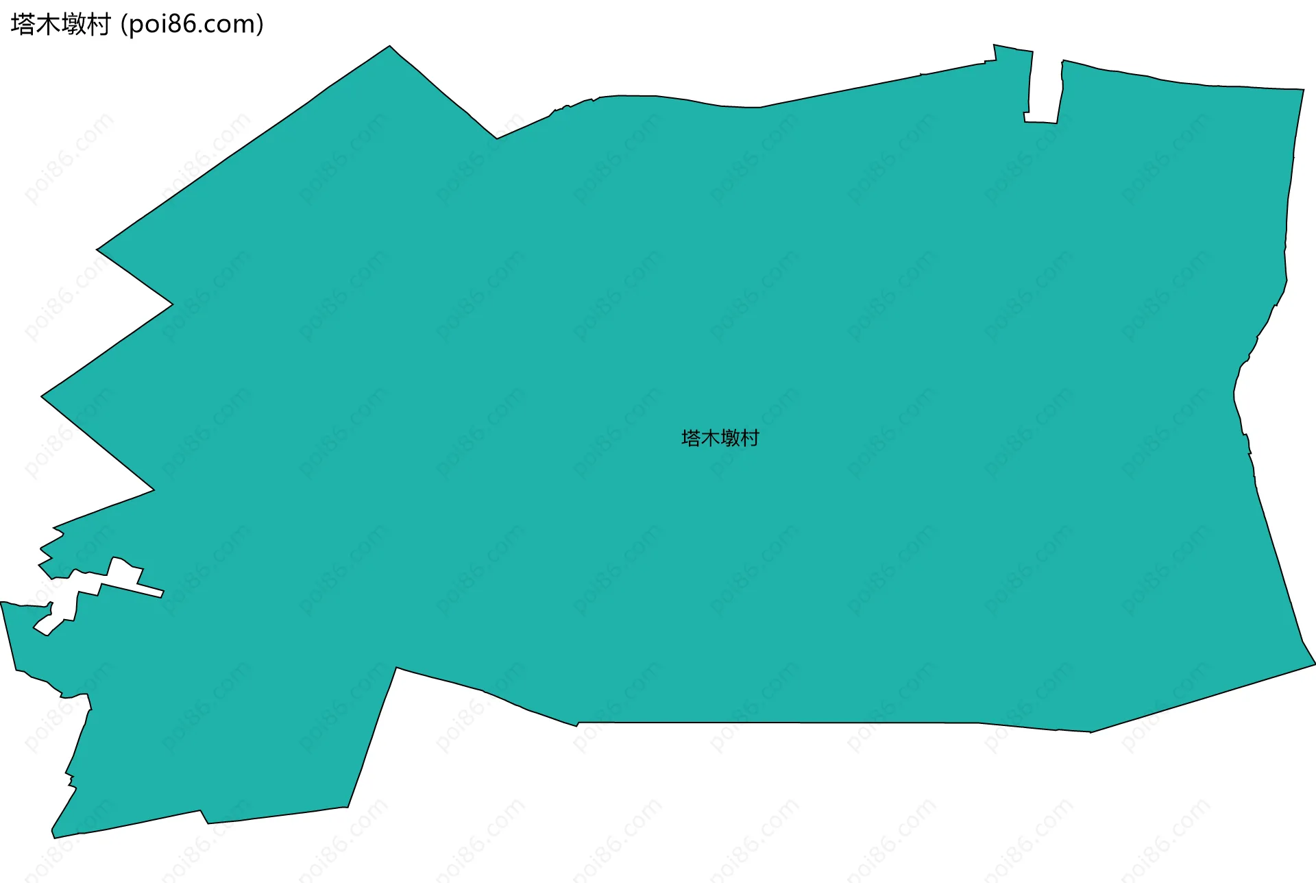 塔木墩村边界地图