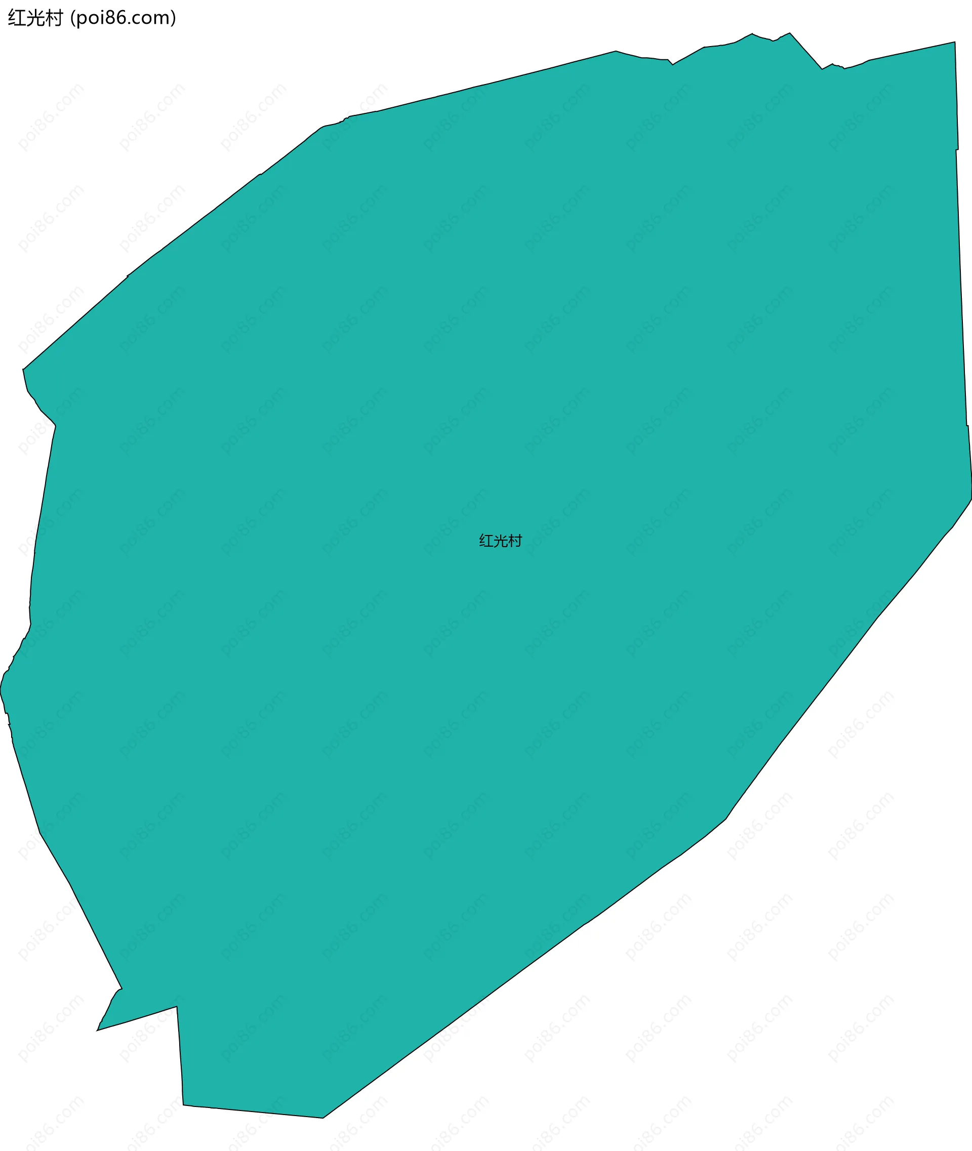 红光村边界地图