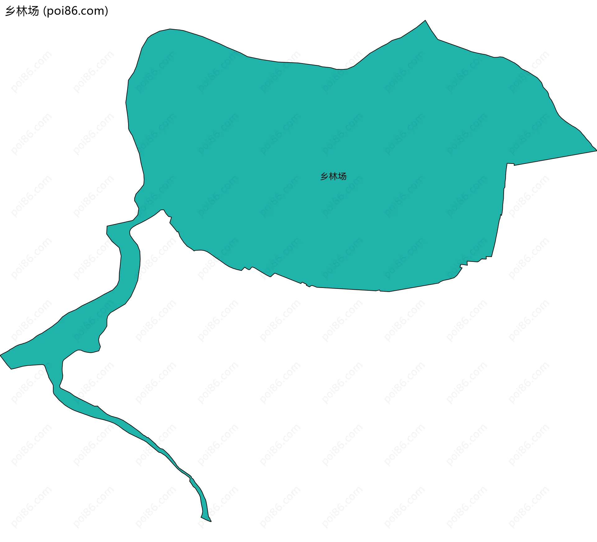 乡林场边界地图