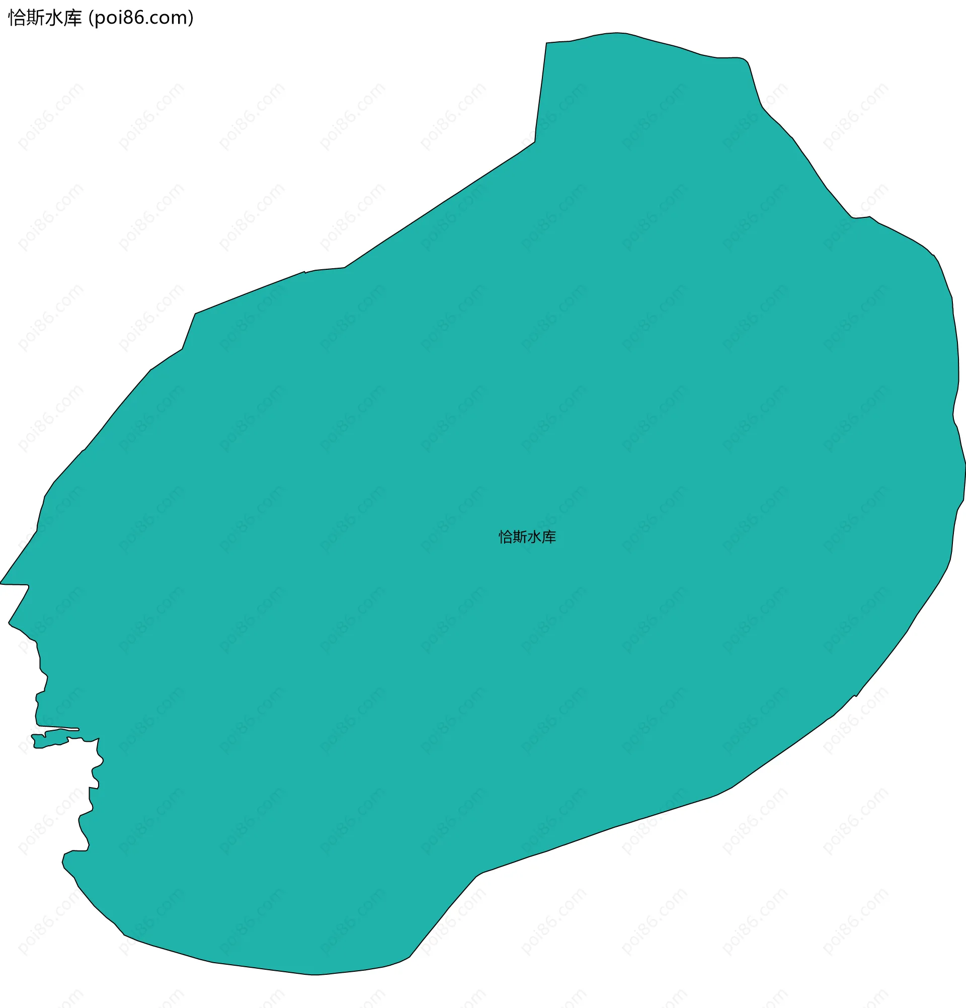 恰斯水库边界地图