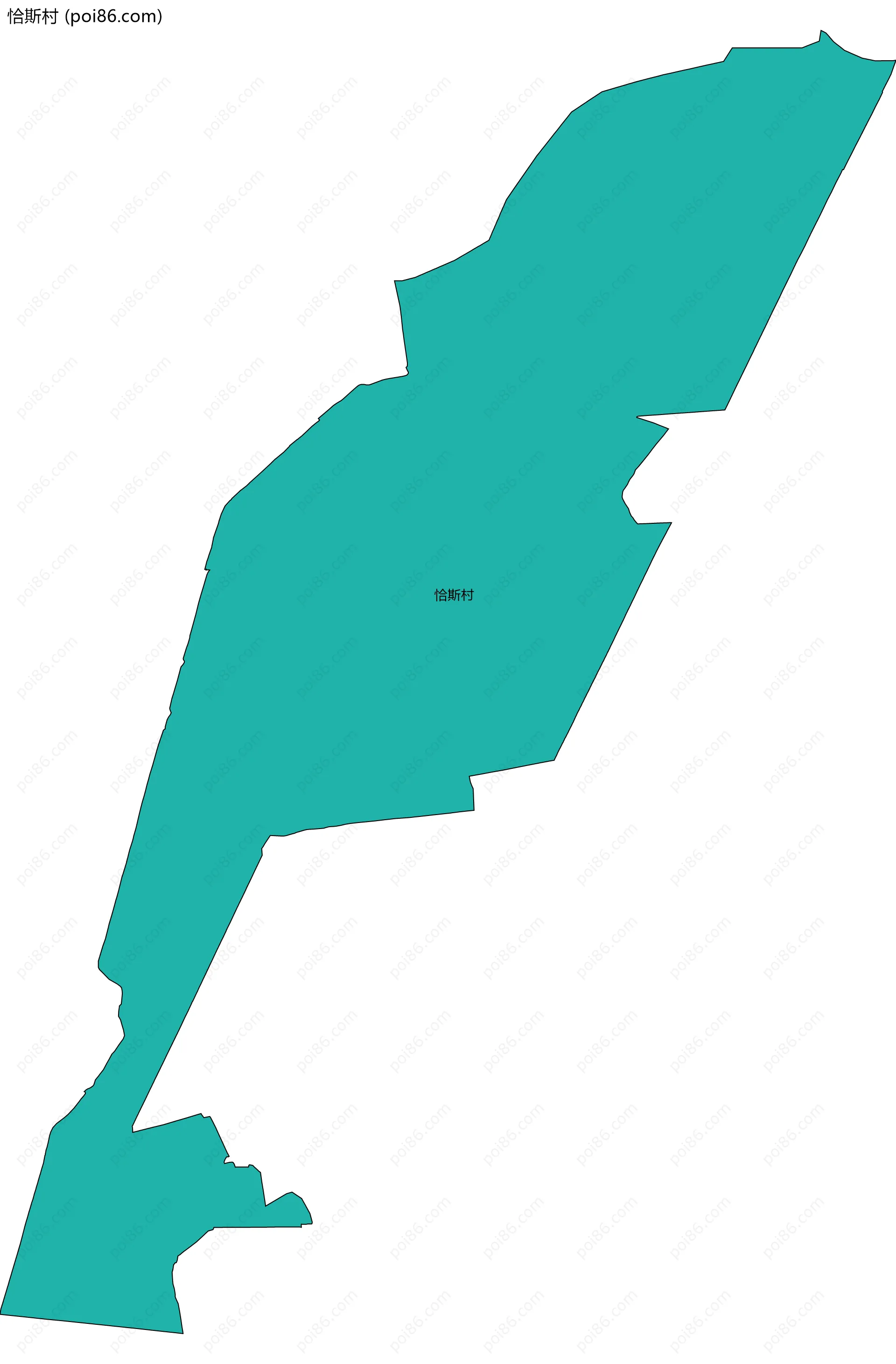 恰斯村边界地图