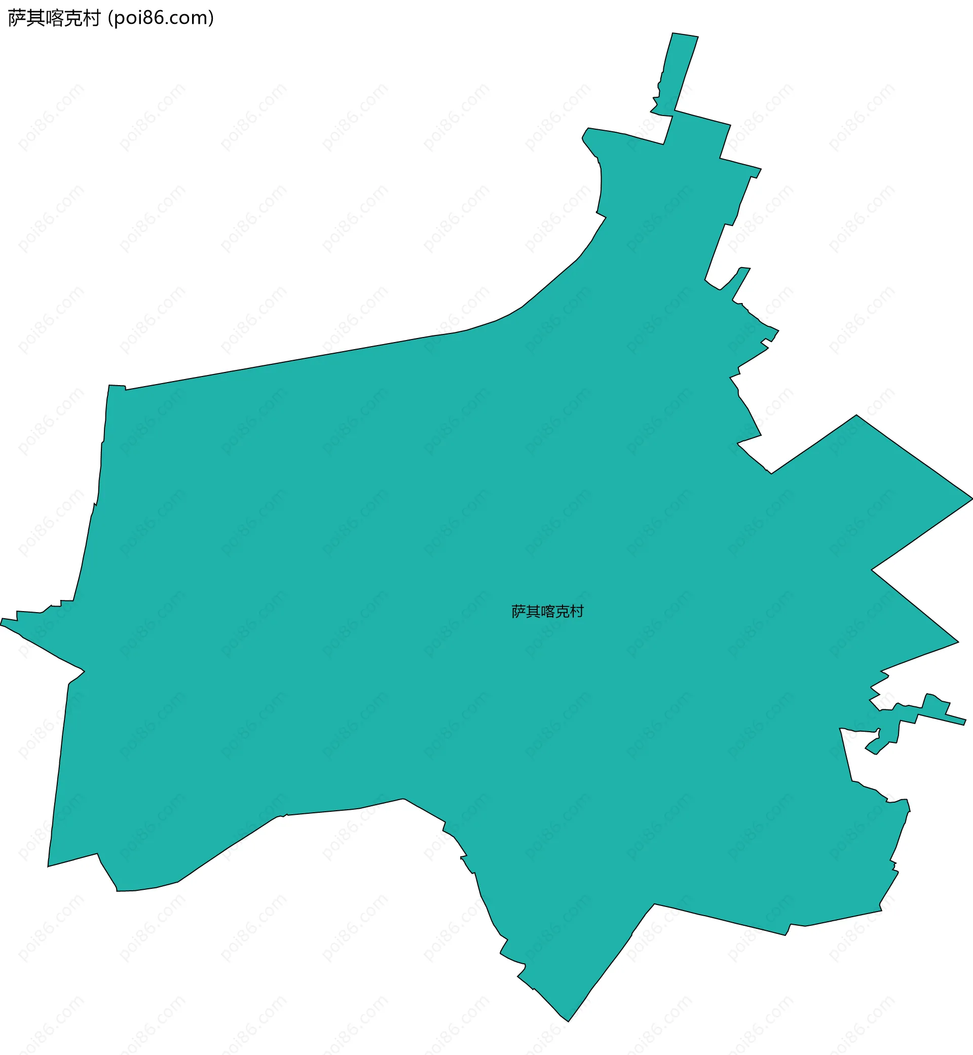 萨其喀克村边界地图