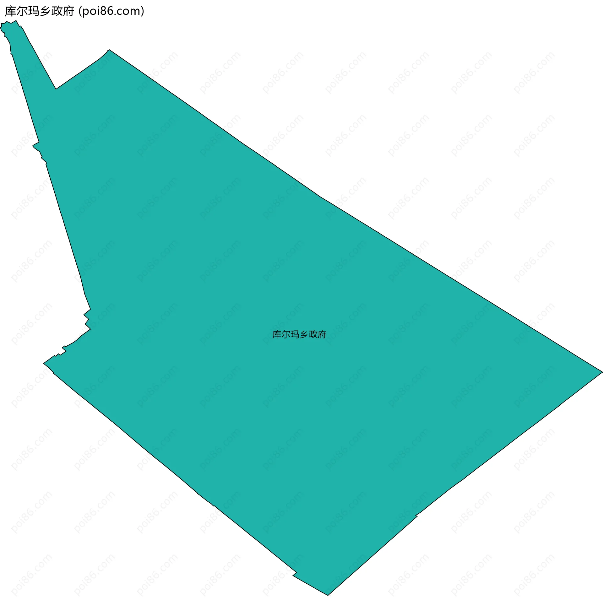 库尔玛乡政府边界地图