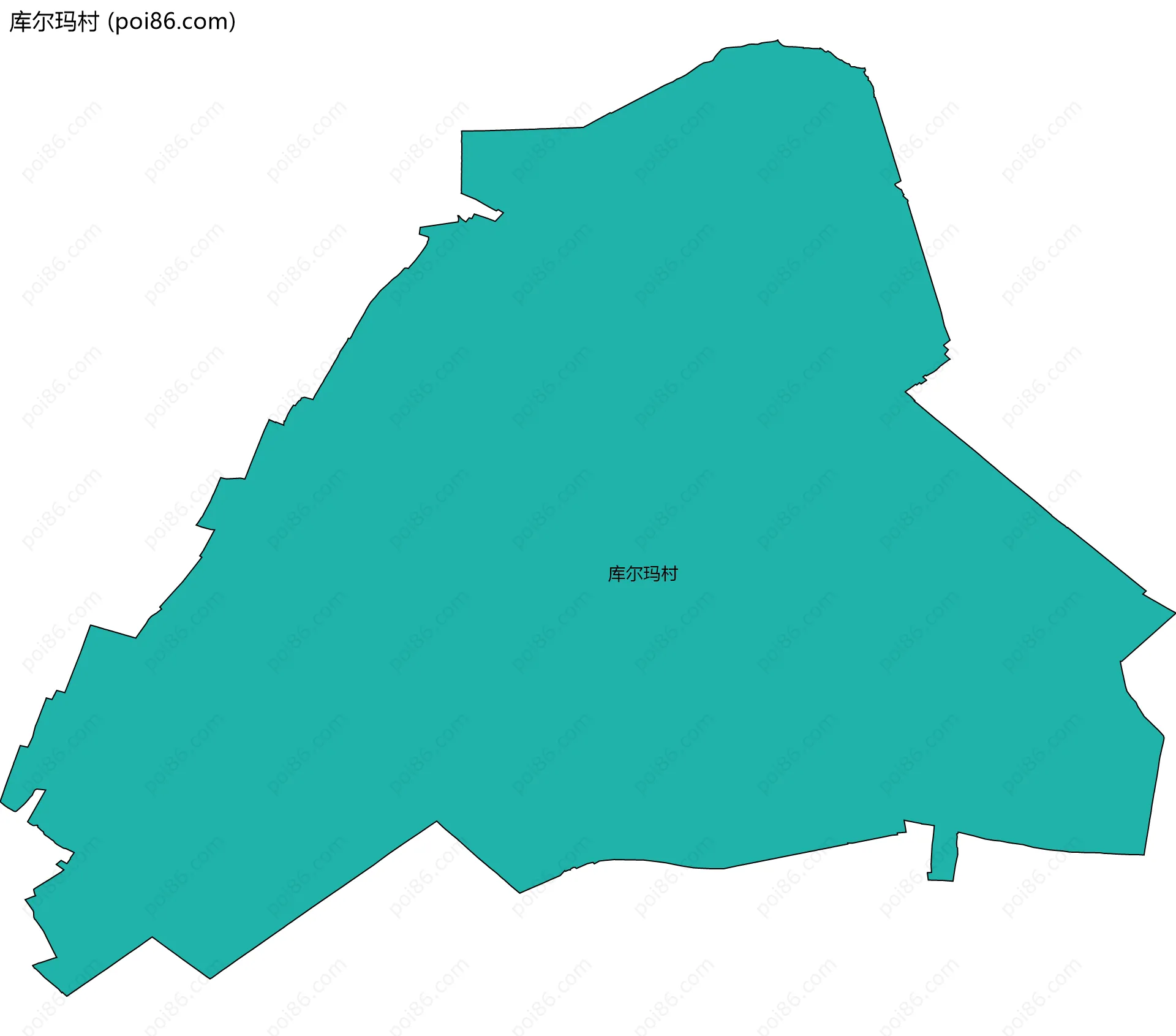 库尔玛村边界地图