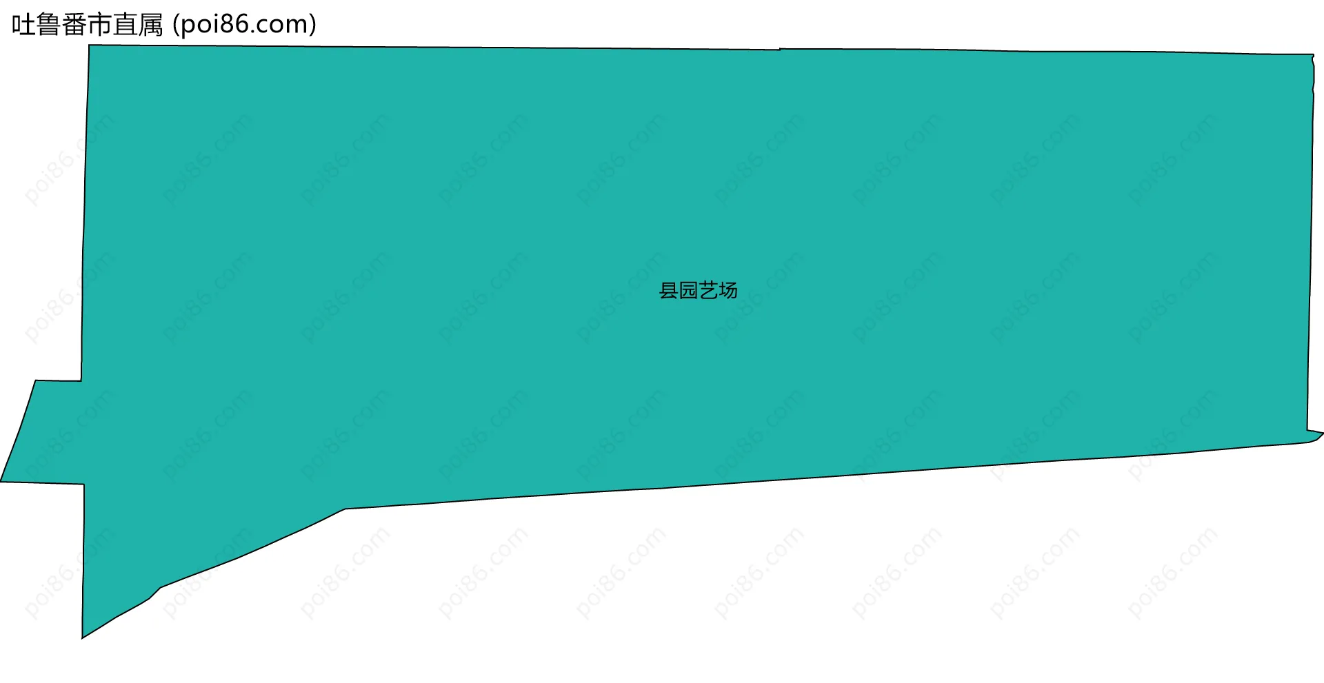 吐鲁番市直属边界地图(五级行政区划)