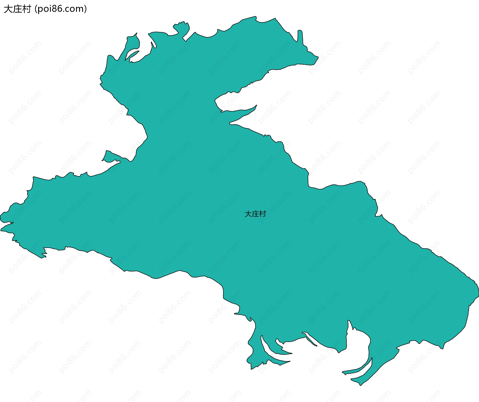 大庄村边界地图
