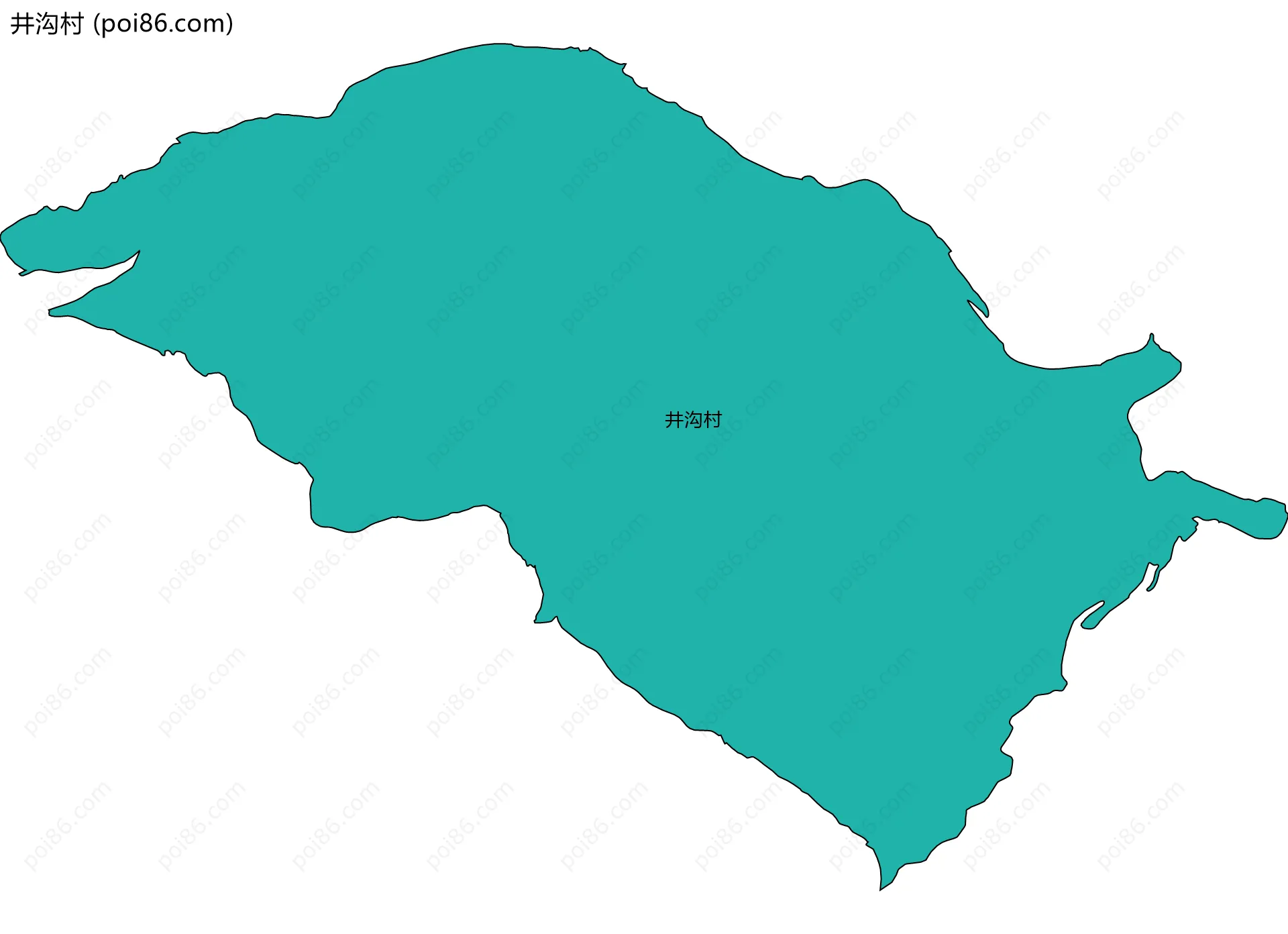 井沟村边界地图