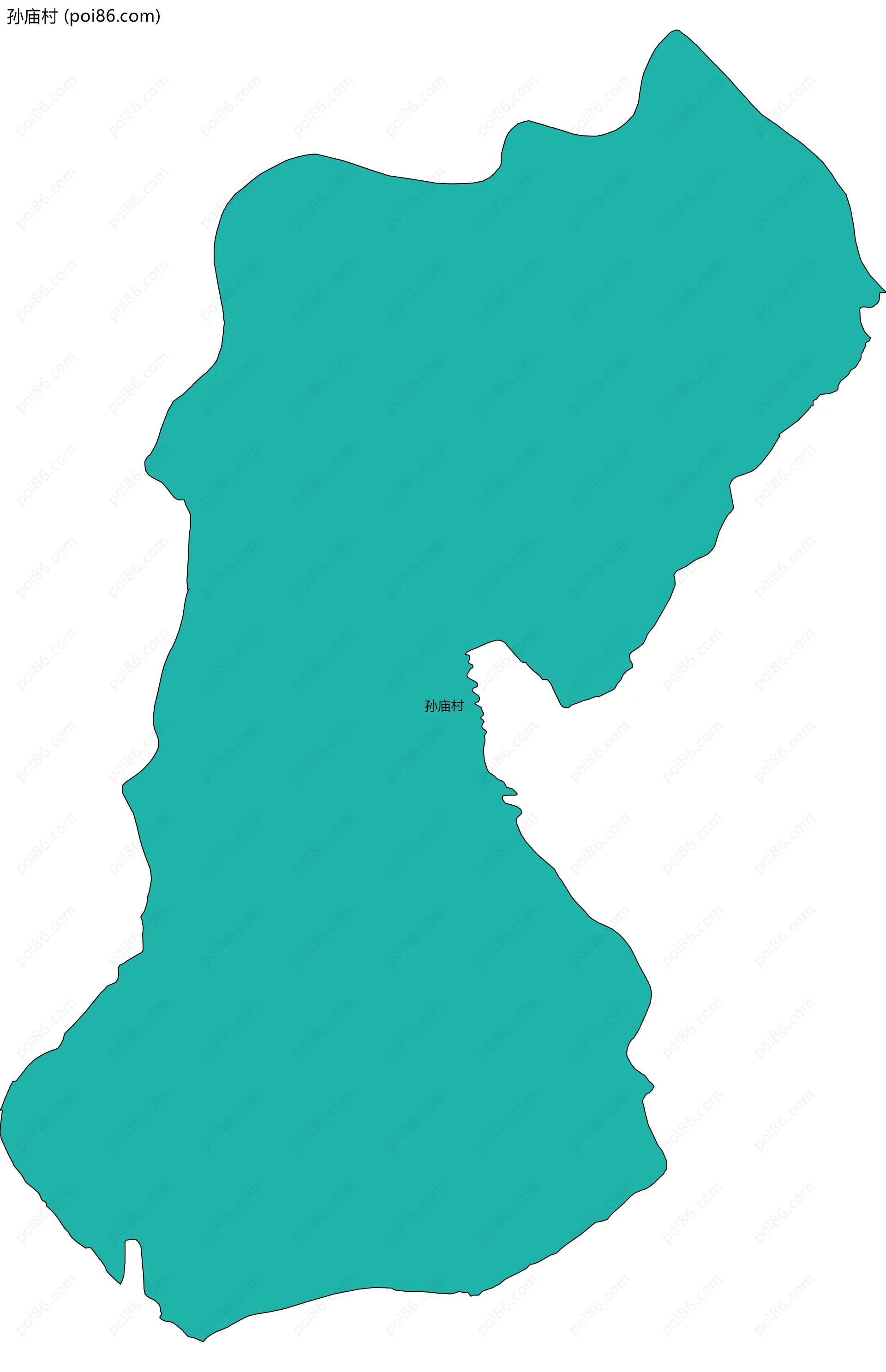 孙庙村边界地图