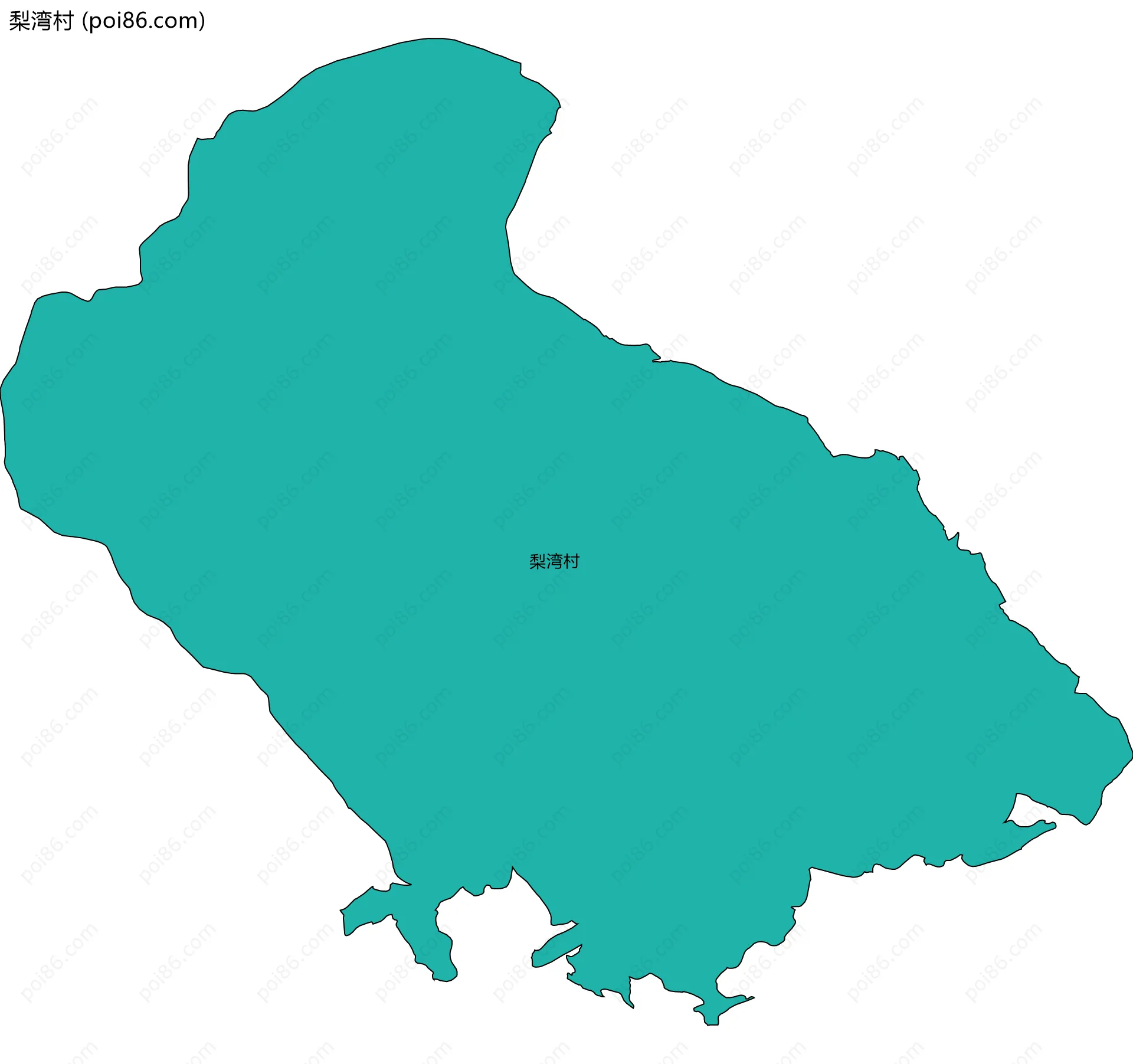 梨湾村边界地图