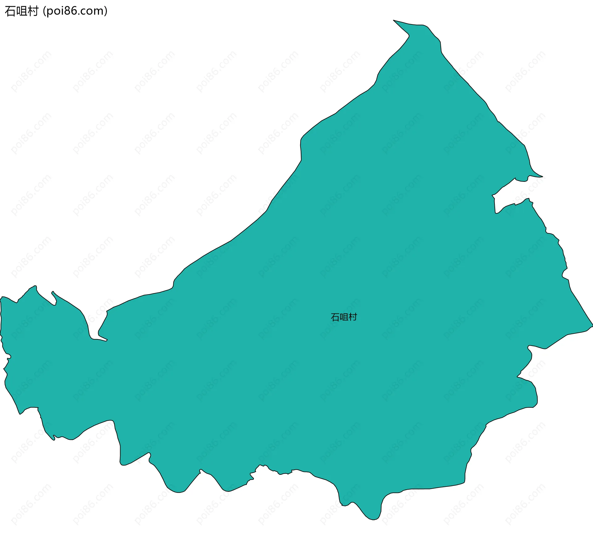 石咀村边界地图