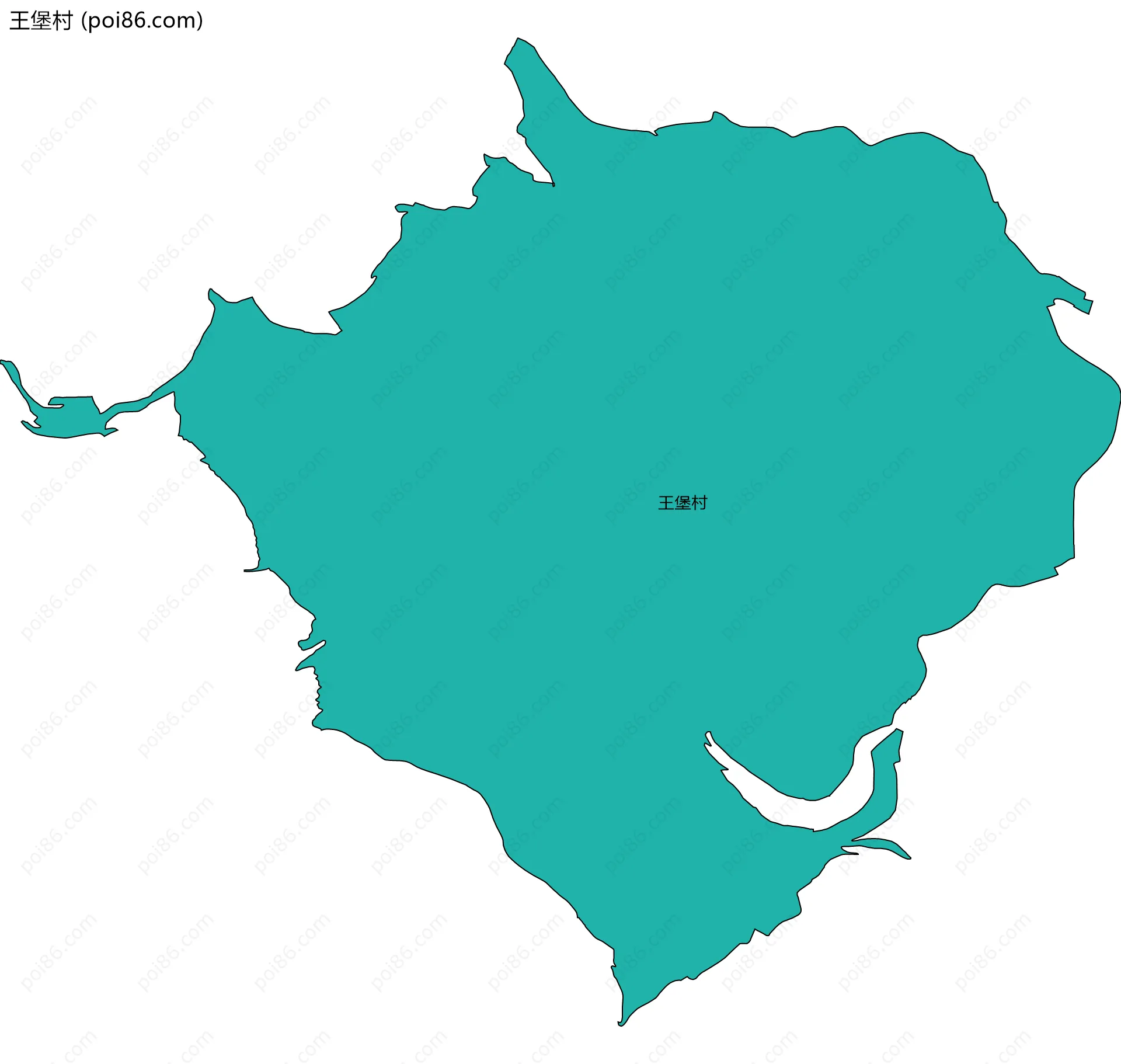 王堡村边界地图