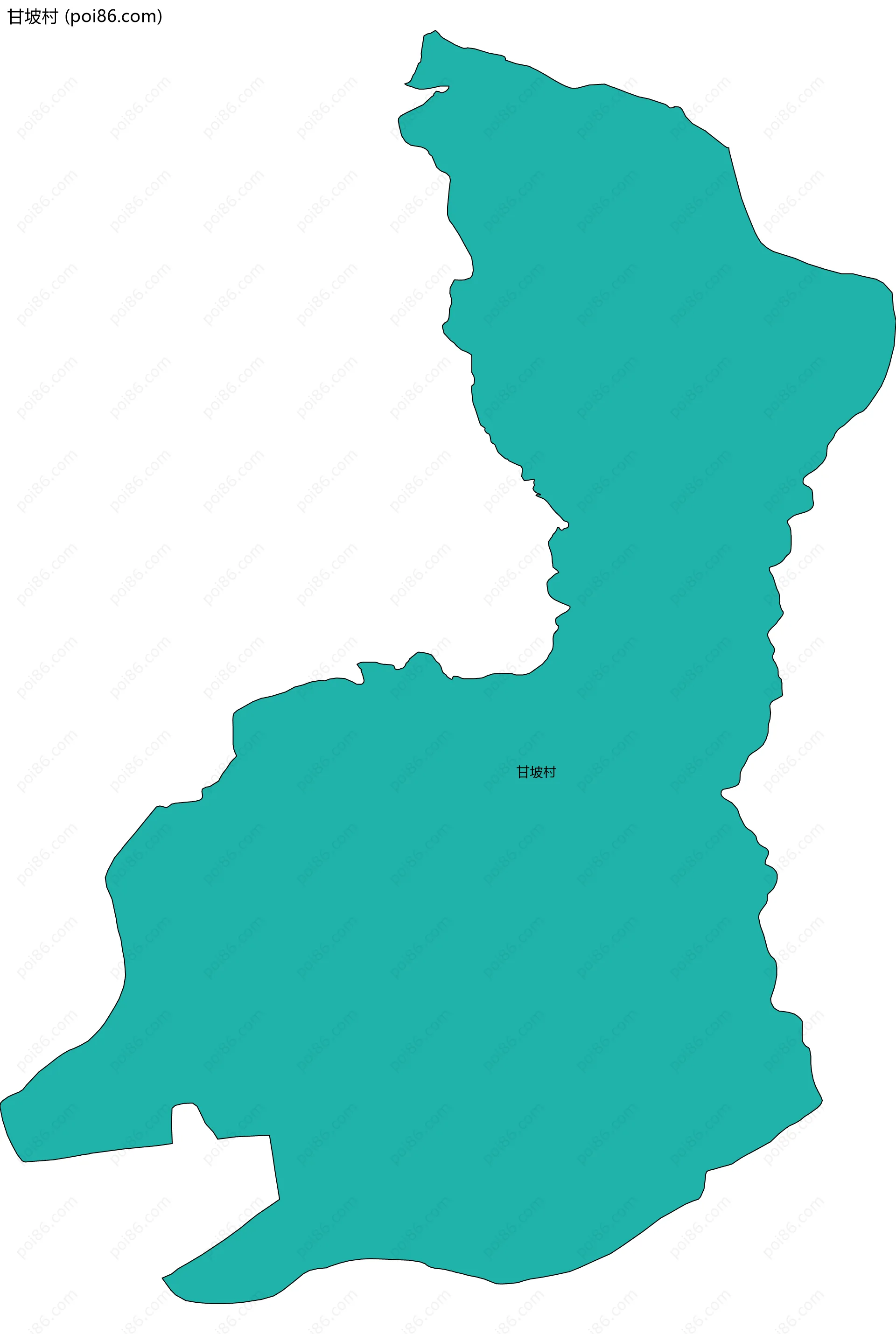 甘坡村边界地图