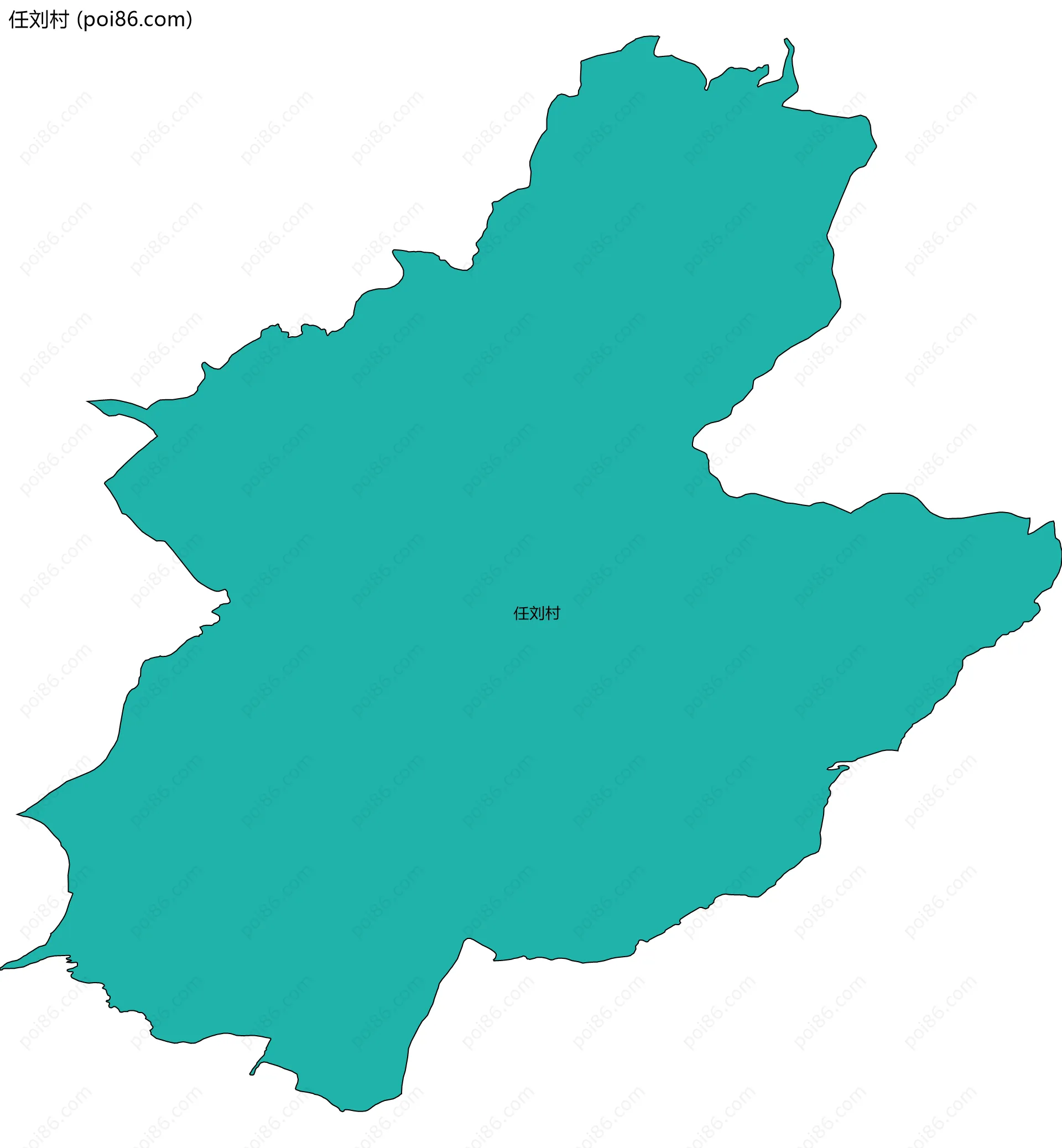 任刘村边界地图