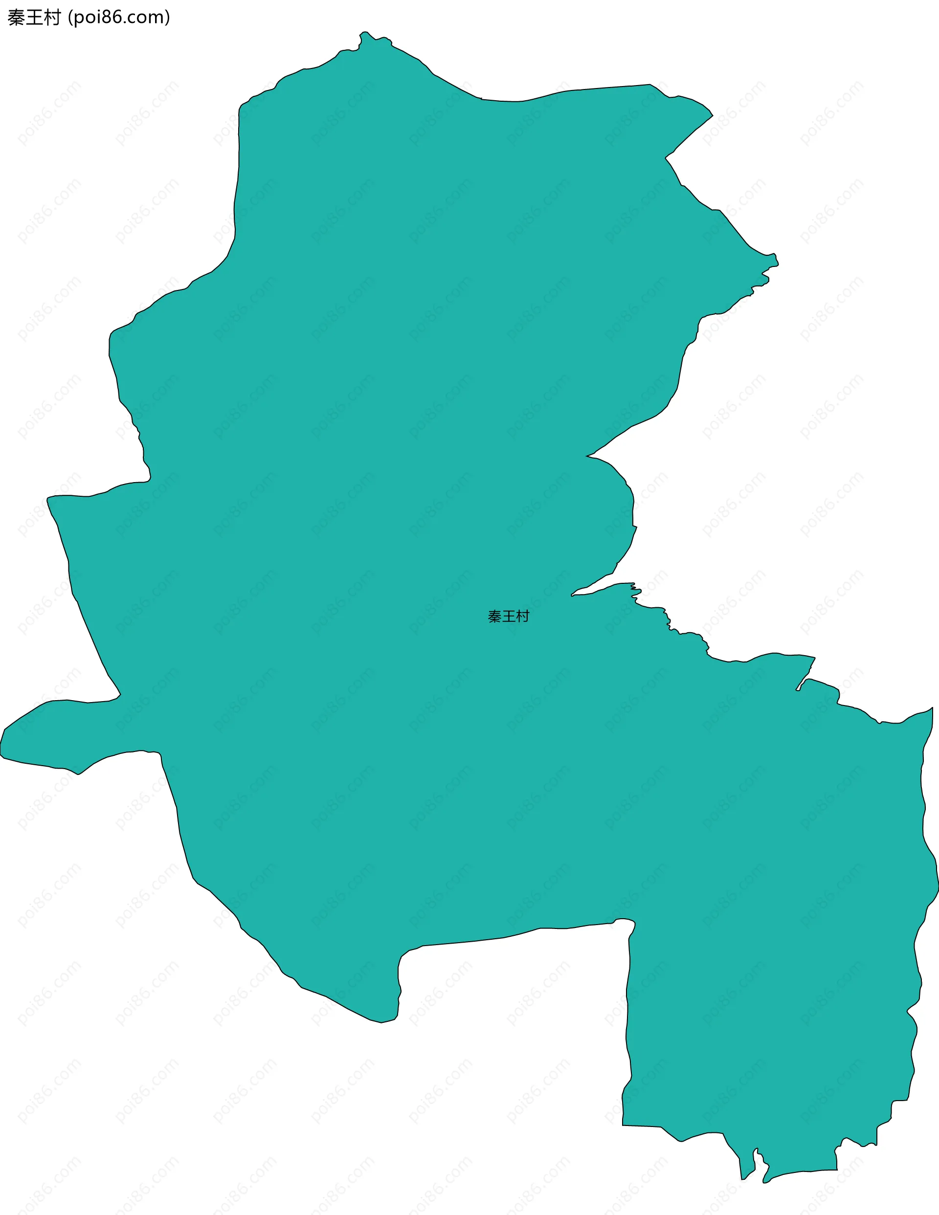 秦王村边界地图