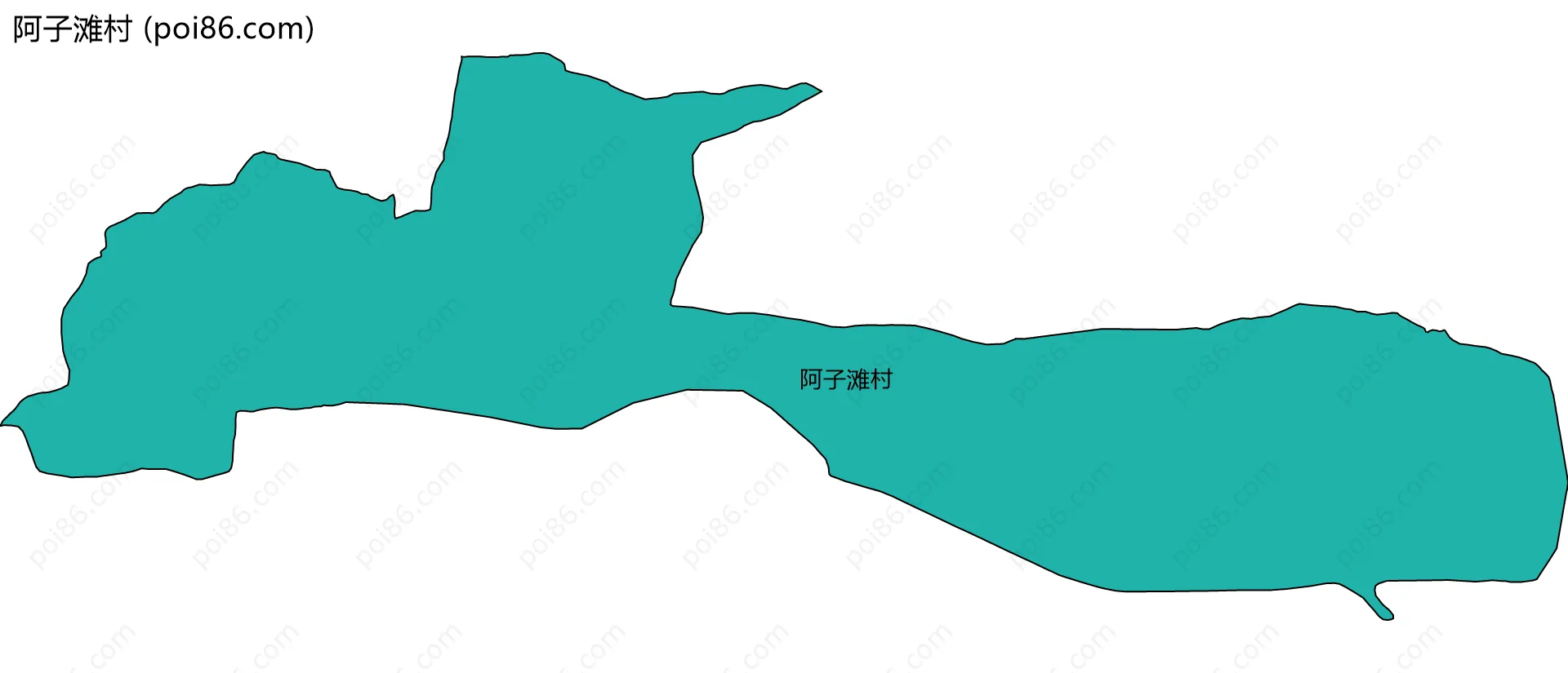 阿子滩村边界地图
