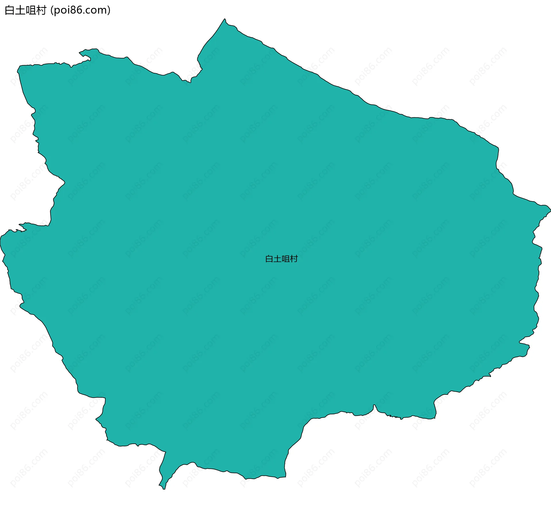 白土咀村边界地图
