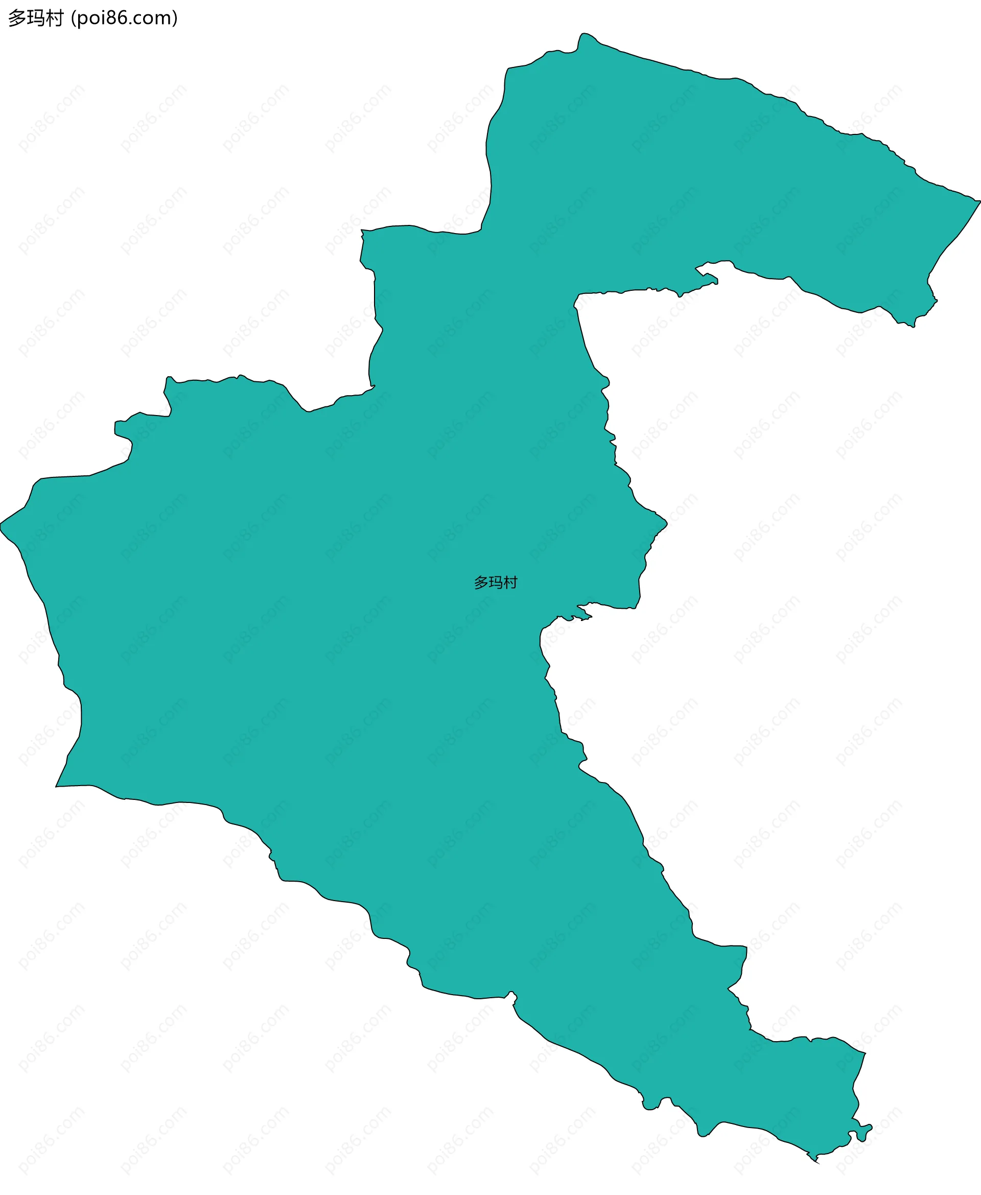 多玛村边界地图