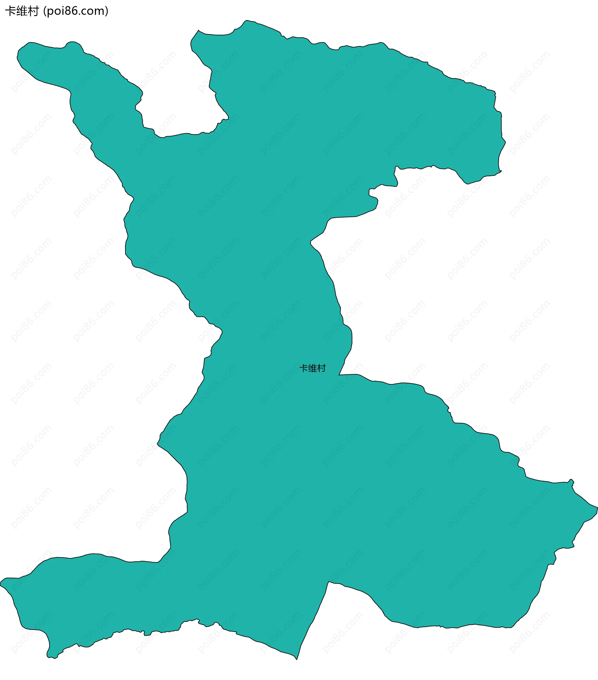 卡维村边界地图
