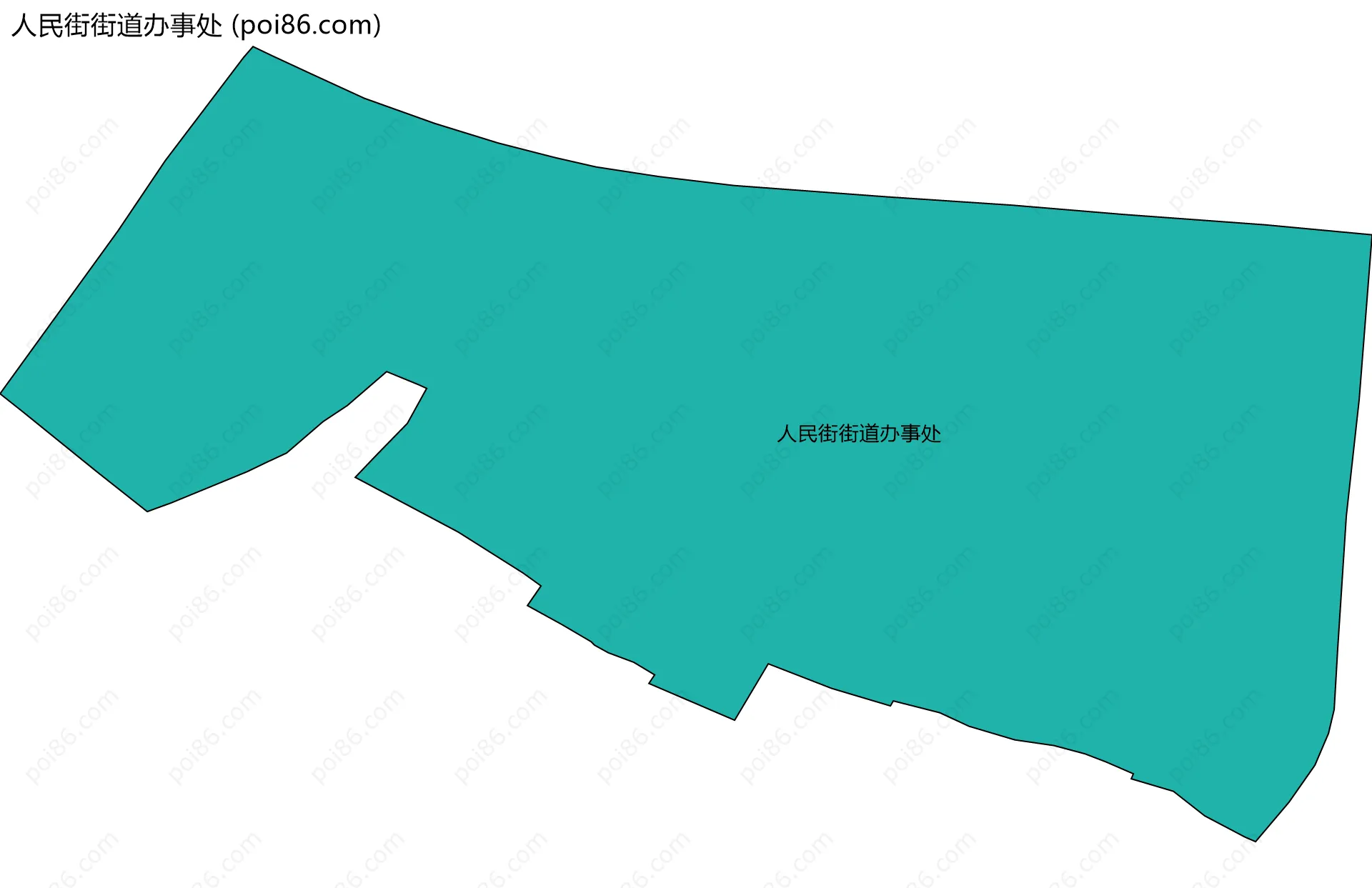 人民街街道办事处边界地图