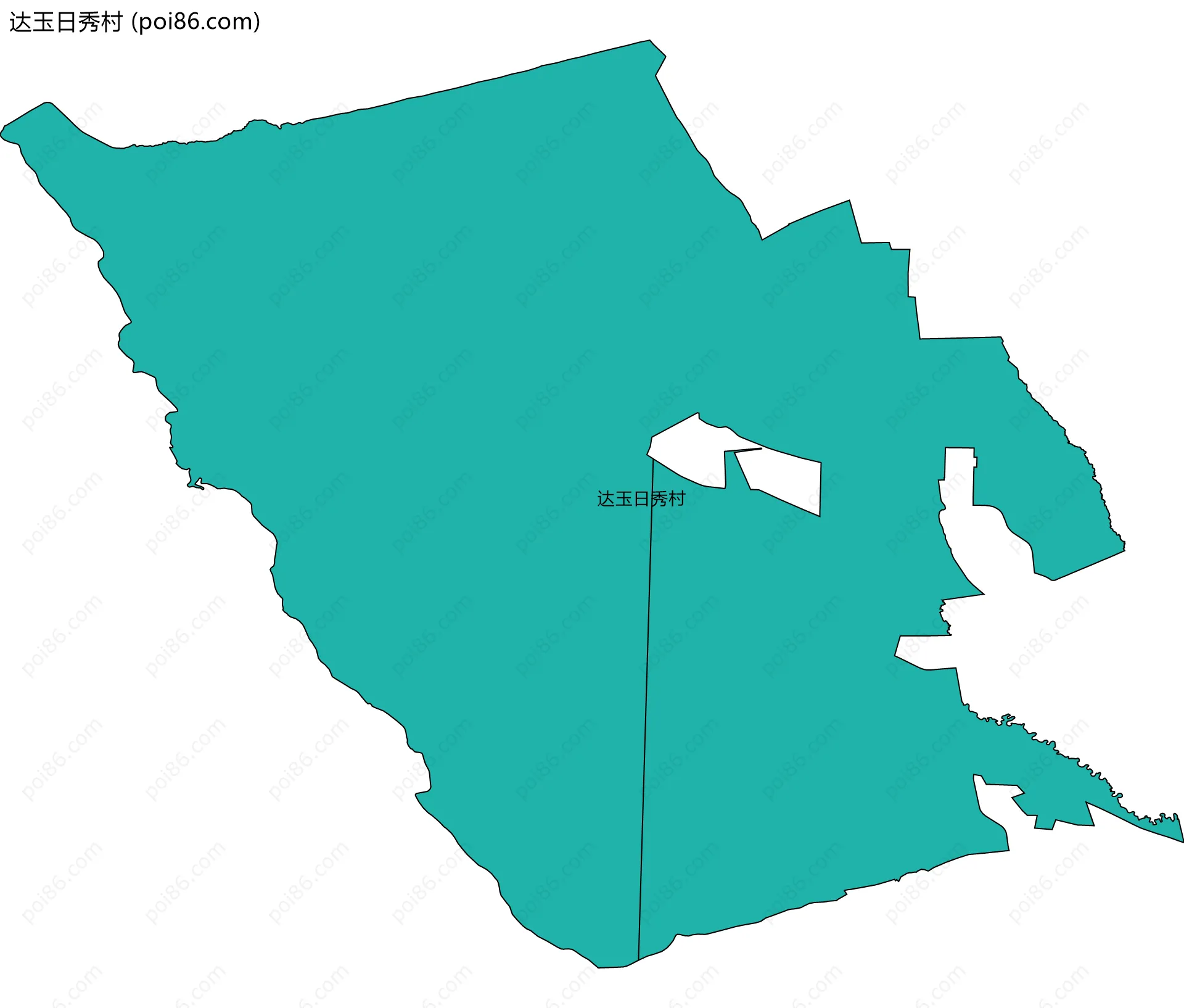 达玉日秀村边界地图