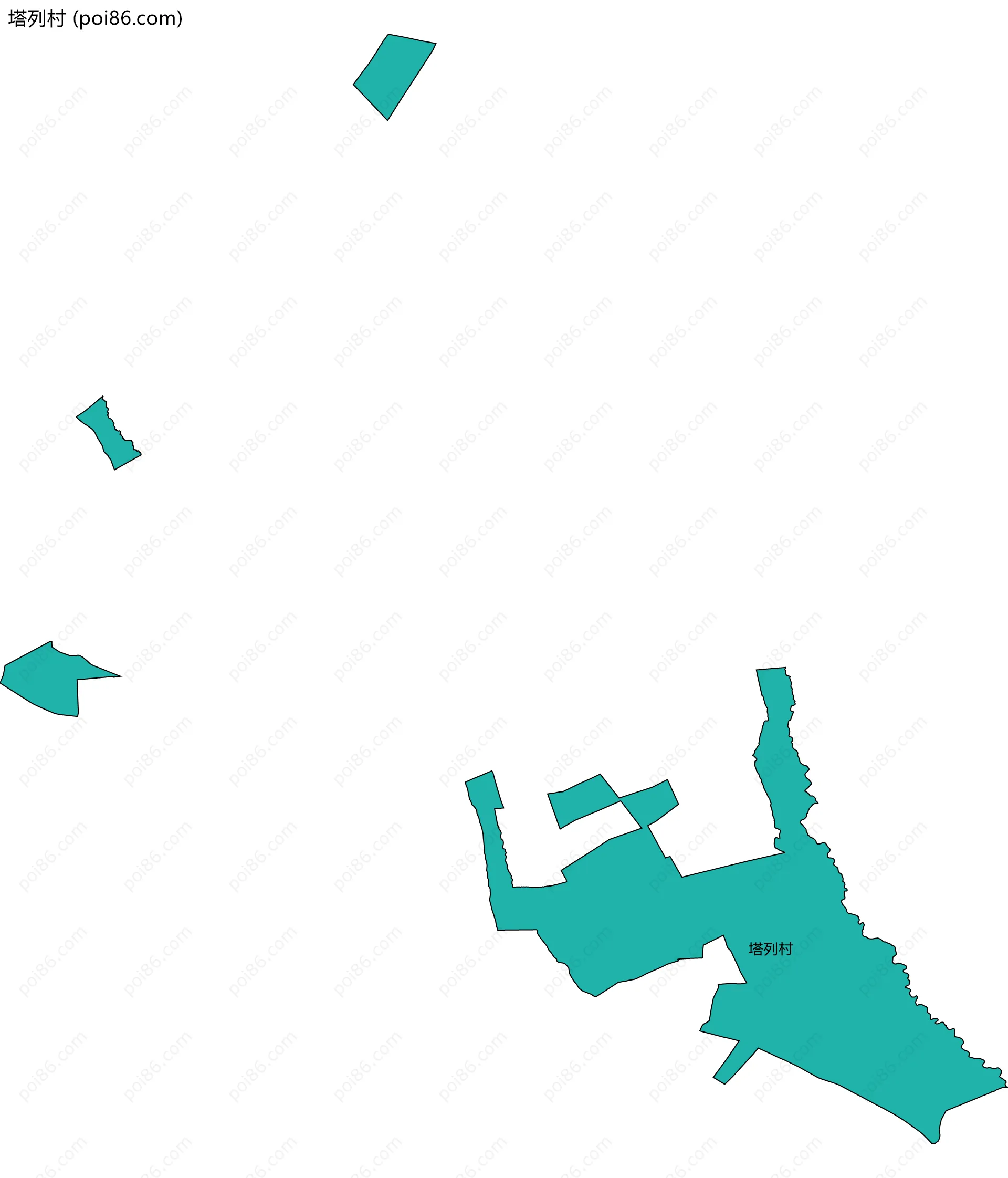 塔列村边界地图