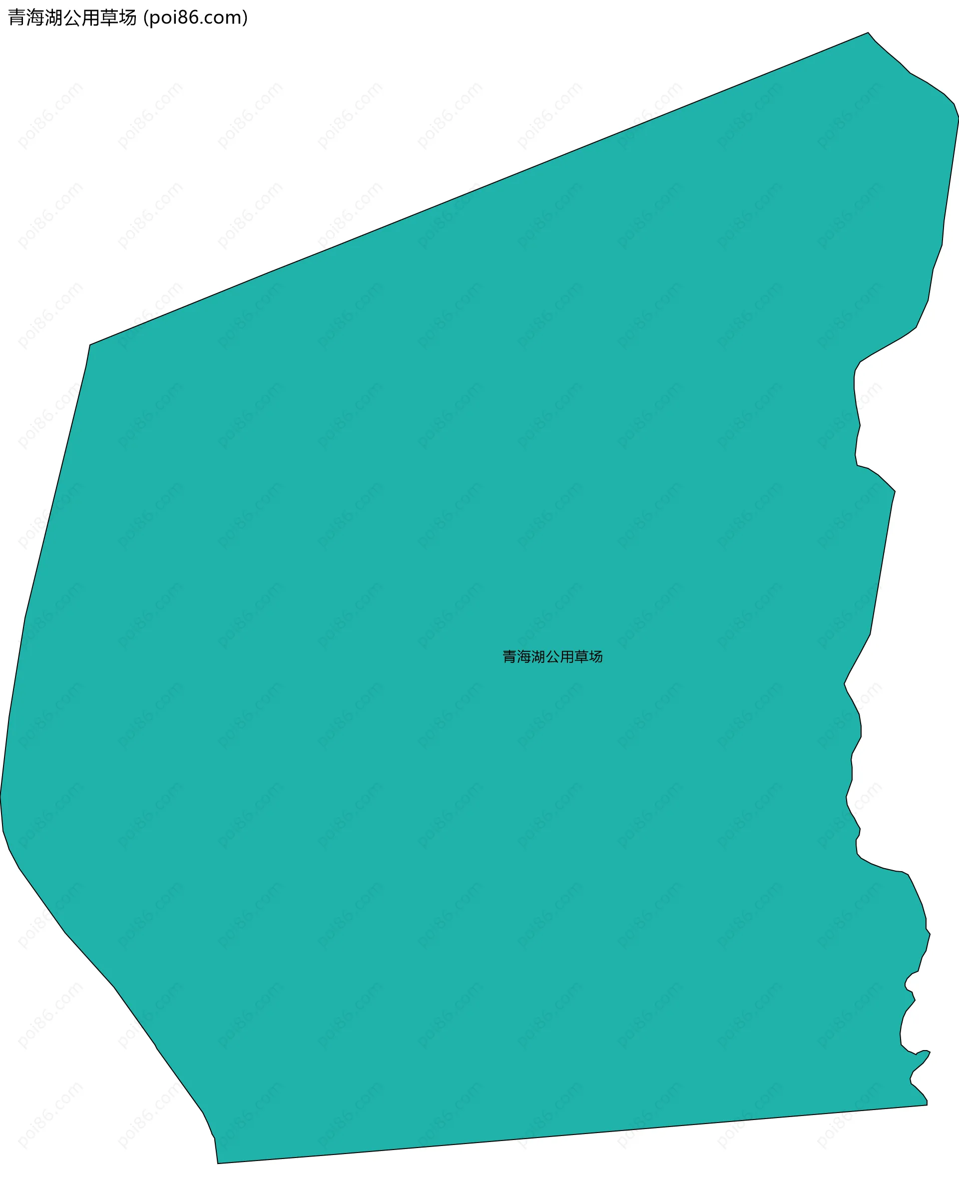 青海湖公用草场边界地图