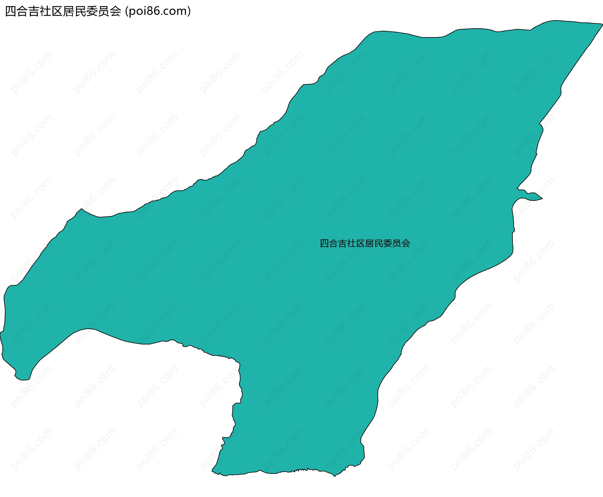 四合吉社区居民委员会边界地图