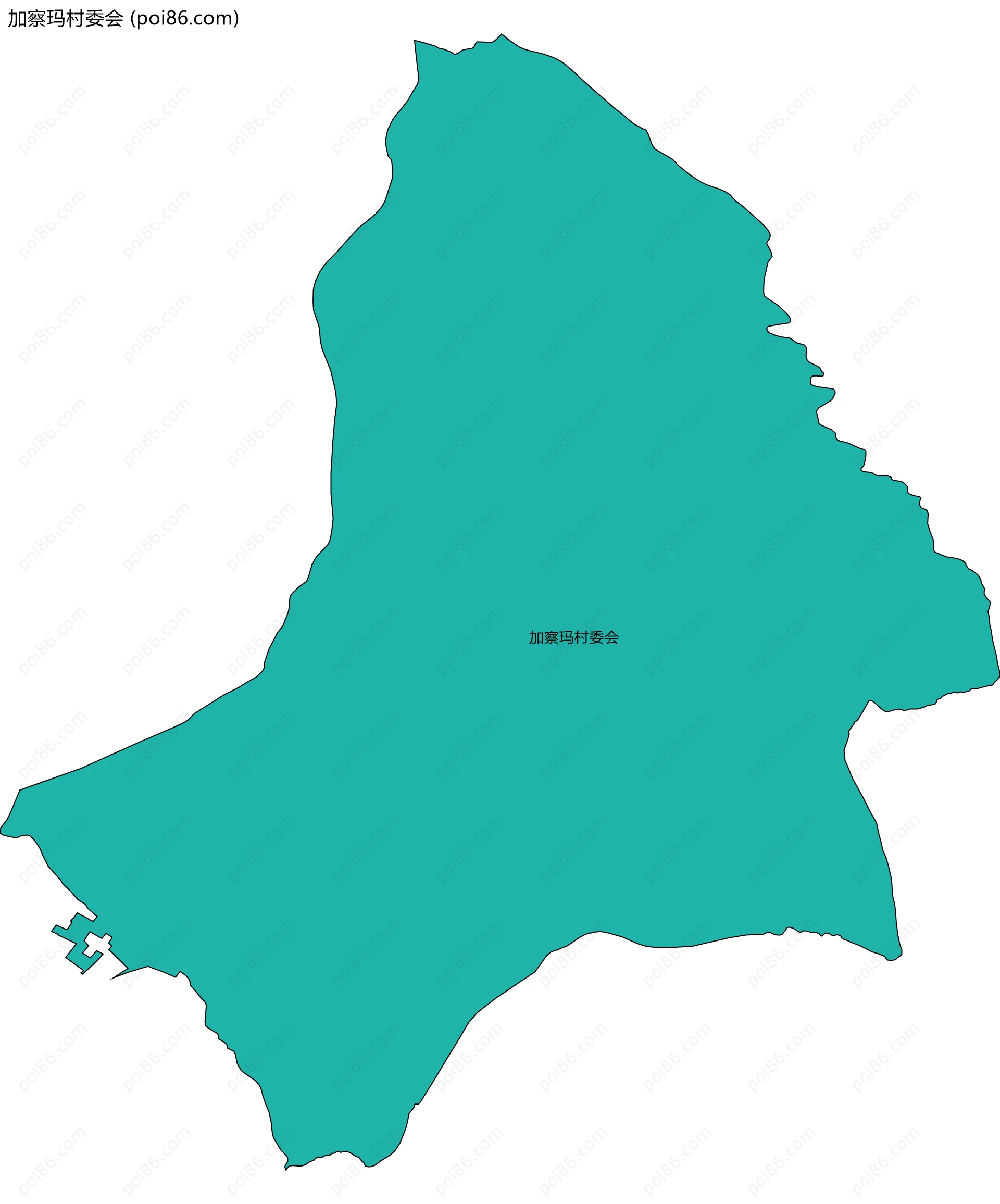 加察玛村委会边界地图