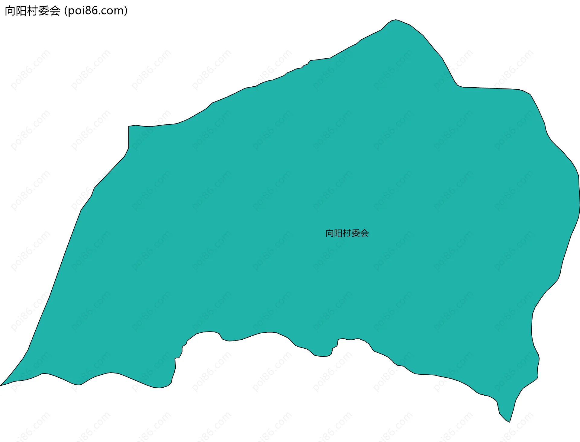 向阳村委会边界地图