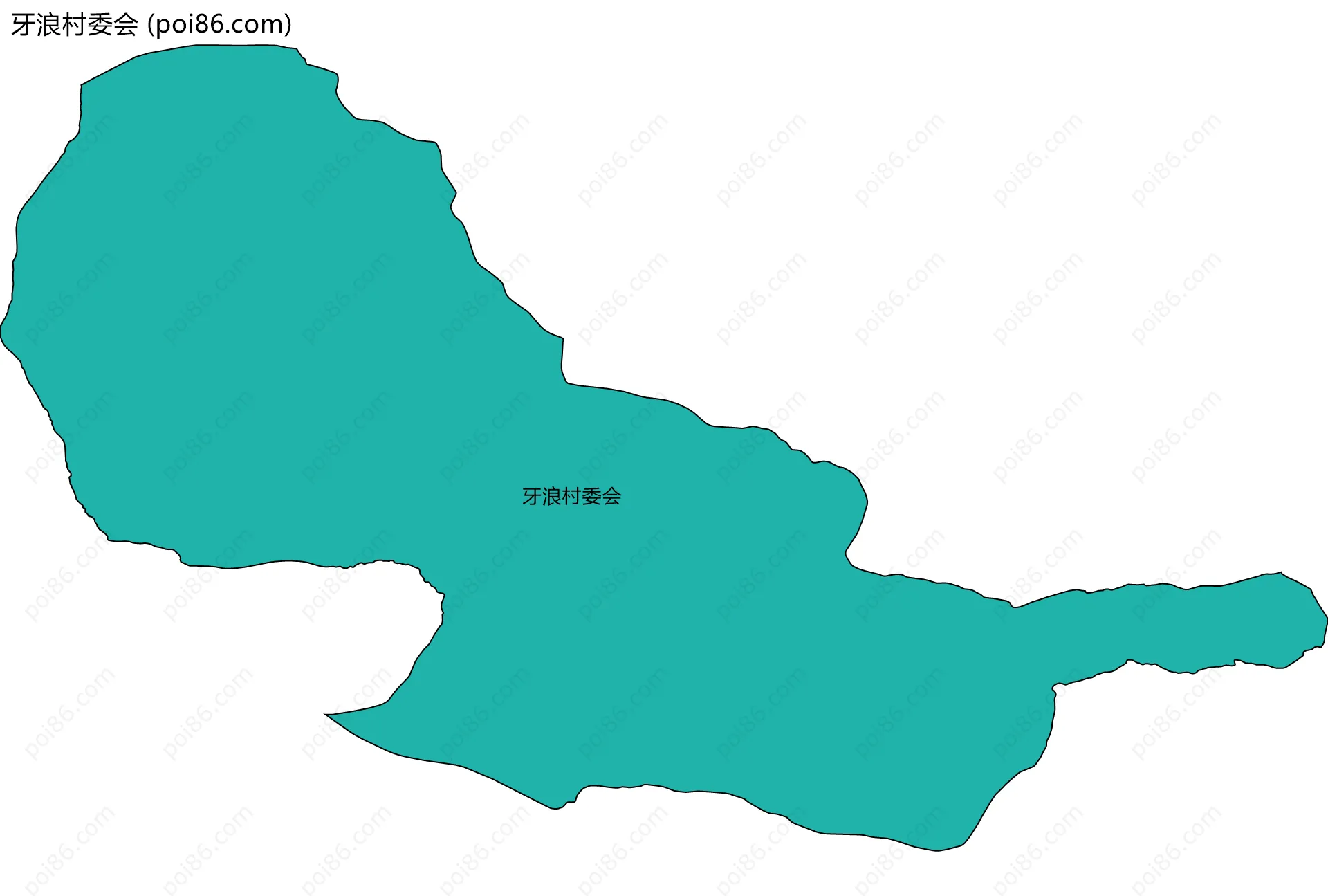 牙浪村委会边界地图