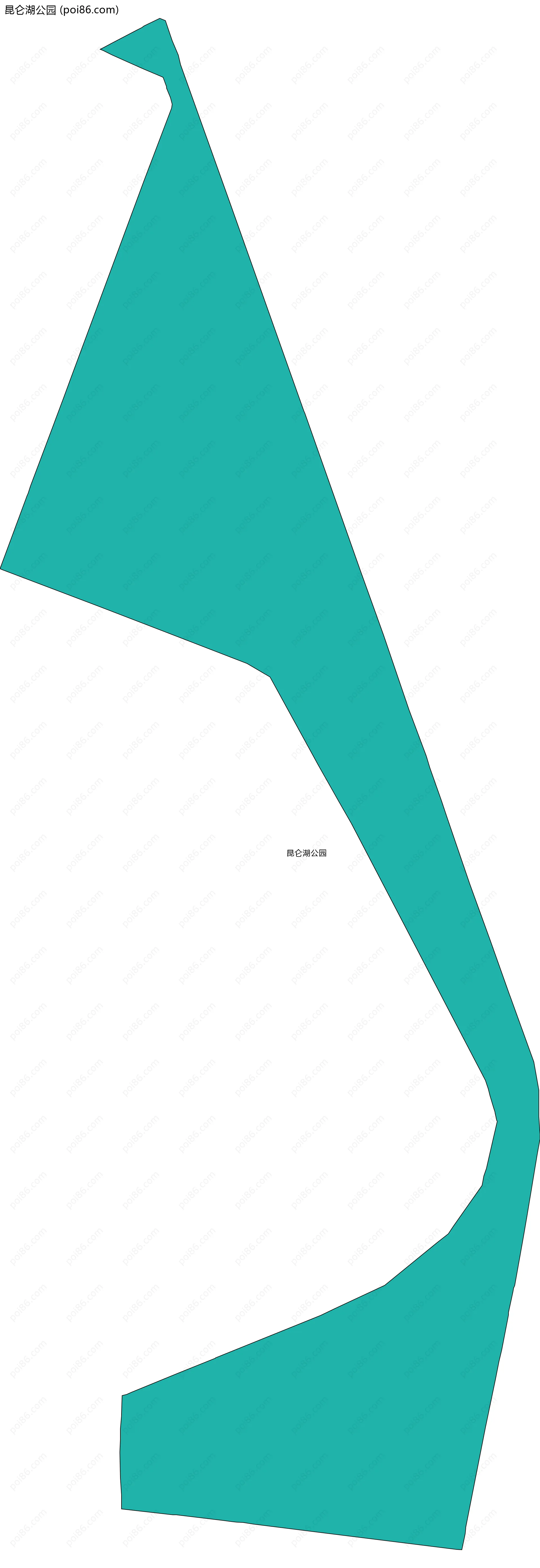 昆仑湖公园边界地图