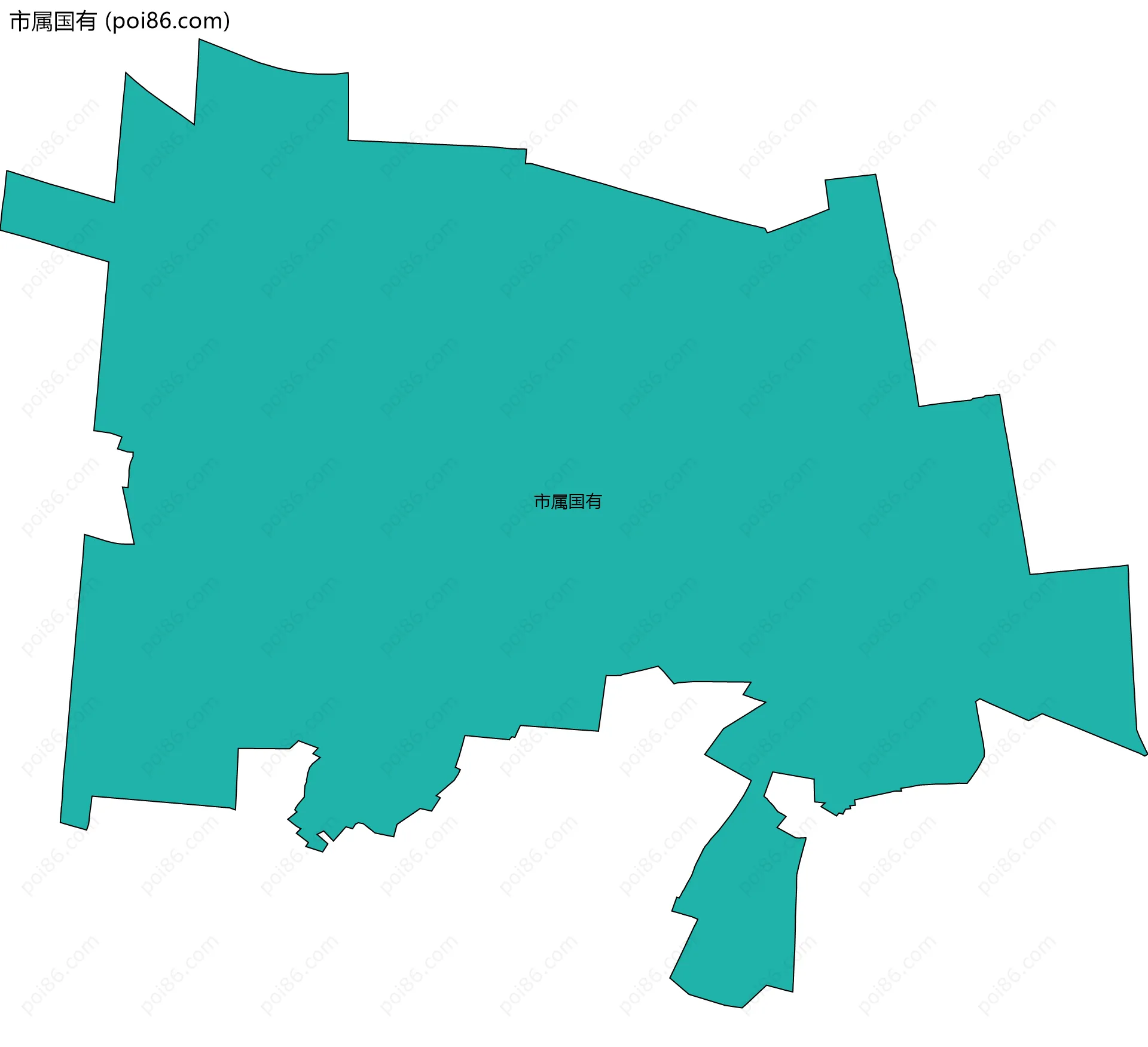 市属国有边界地图