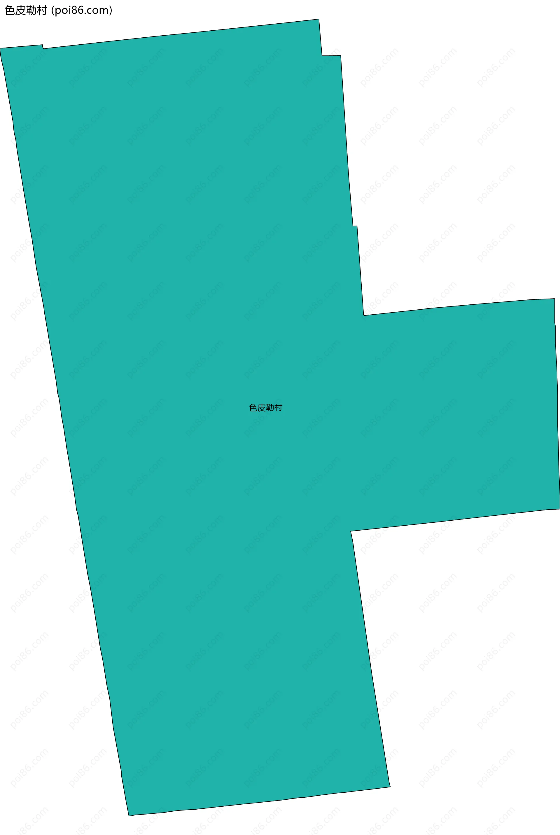 色皮勒村边界地图