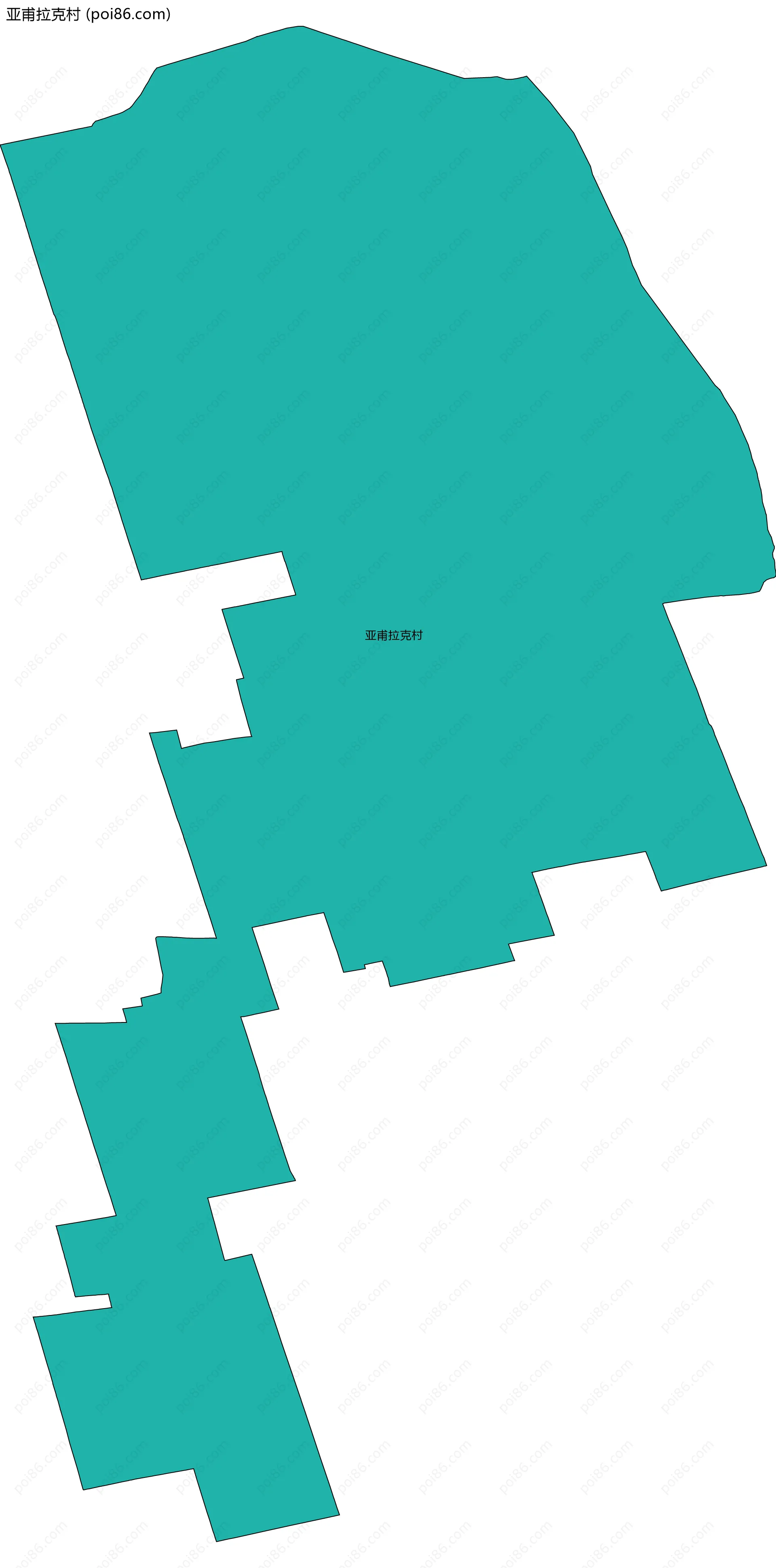 亚甫拉克村边界地图