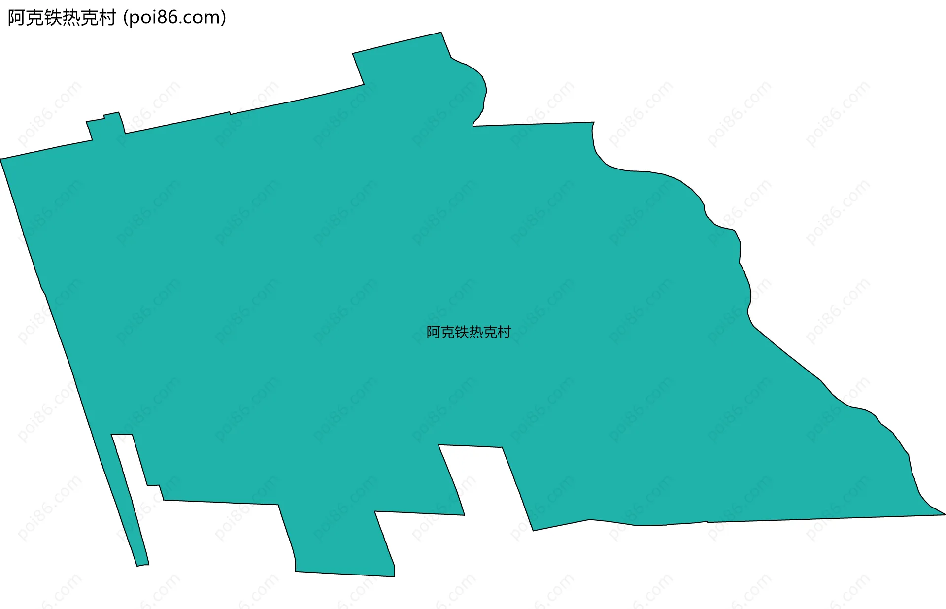阿克铁热克村边界地图