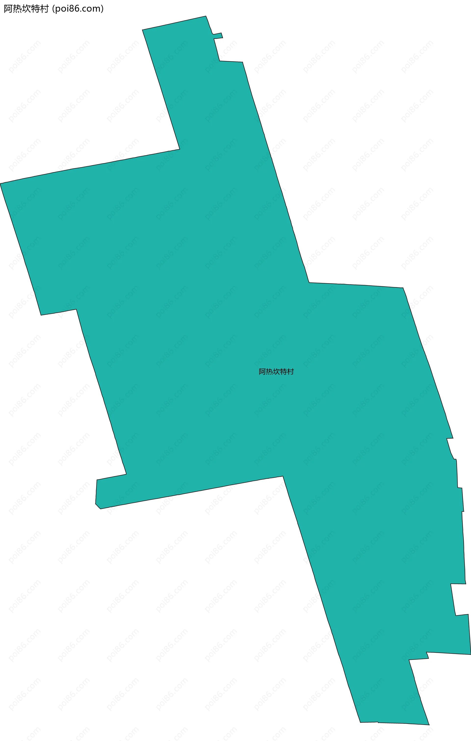 阿热坎特村边界地图