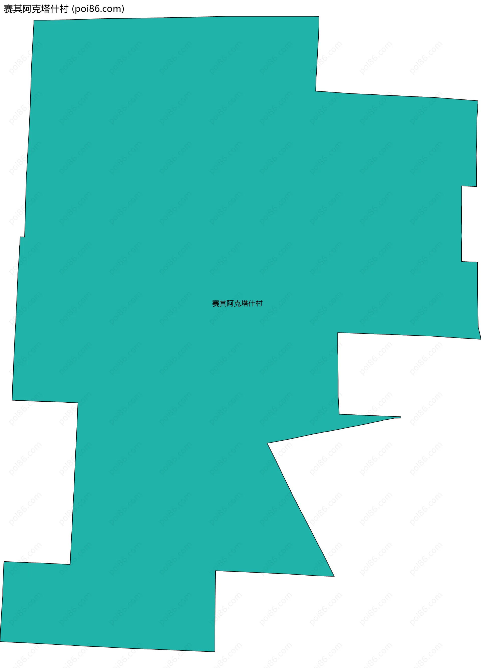 赛其阿克塔什村边界地图