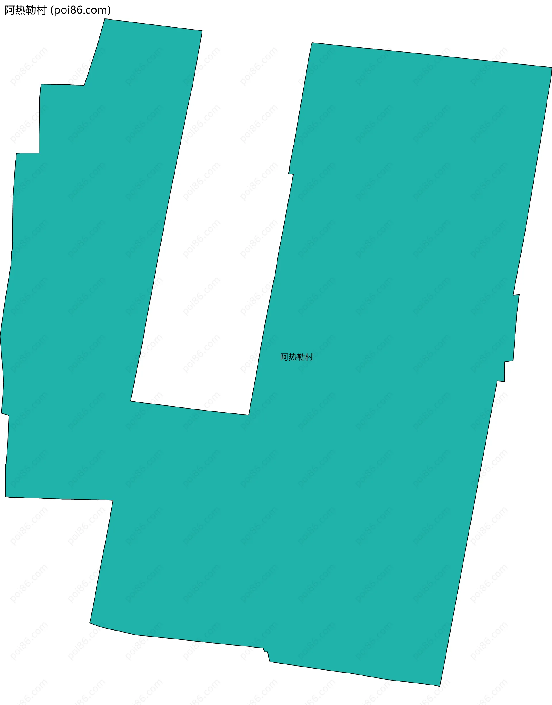 阿热勒村边界地图