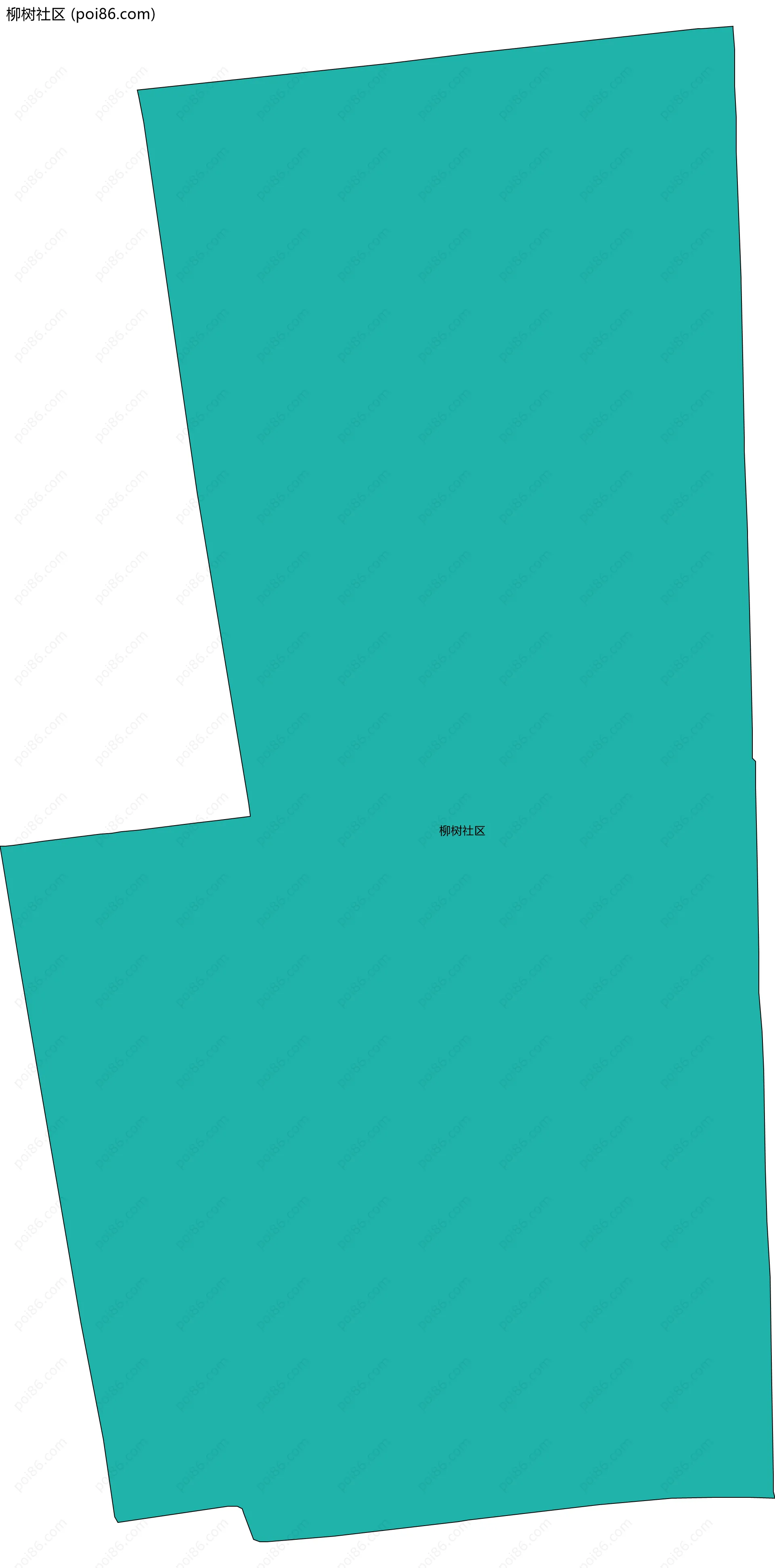 柳树社区边界地图