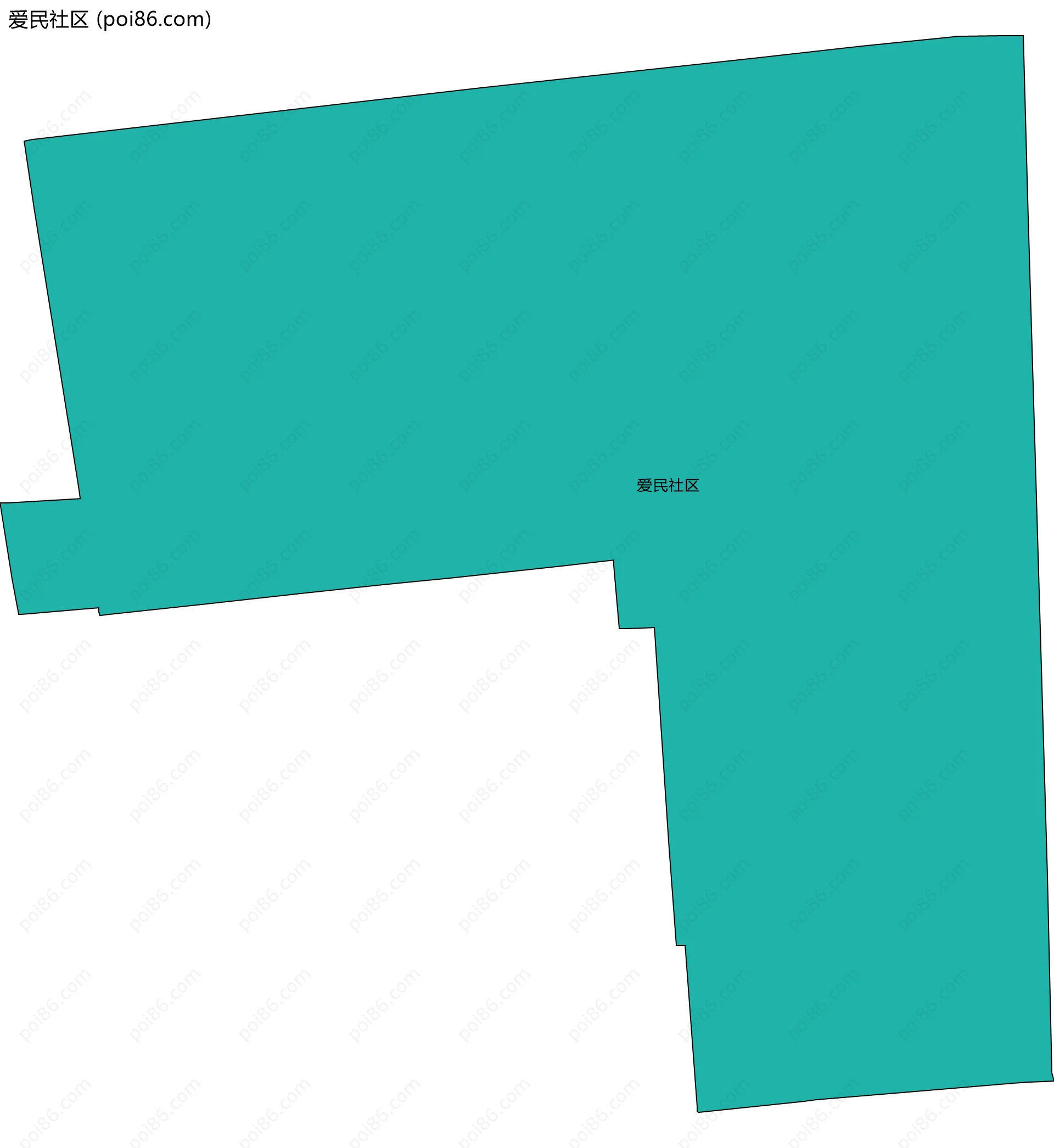 爱民社区边界地图