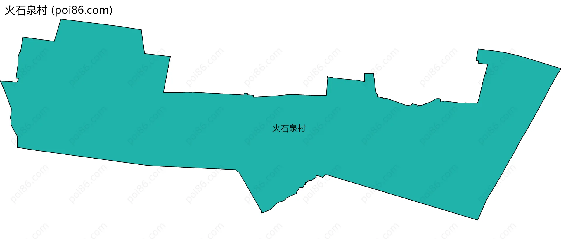 火石泉村边界地图