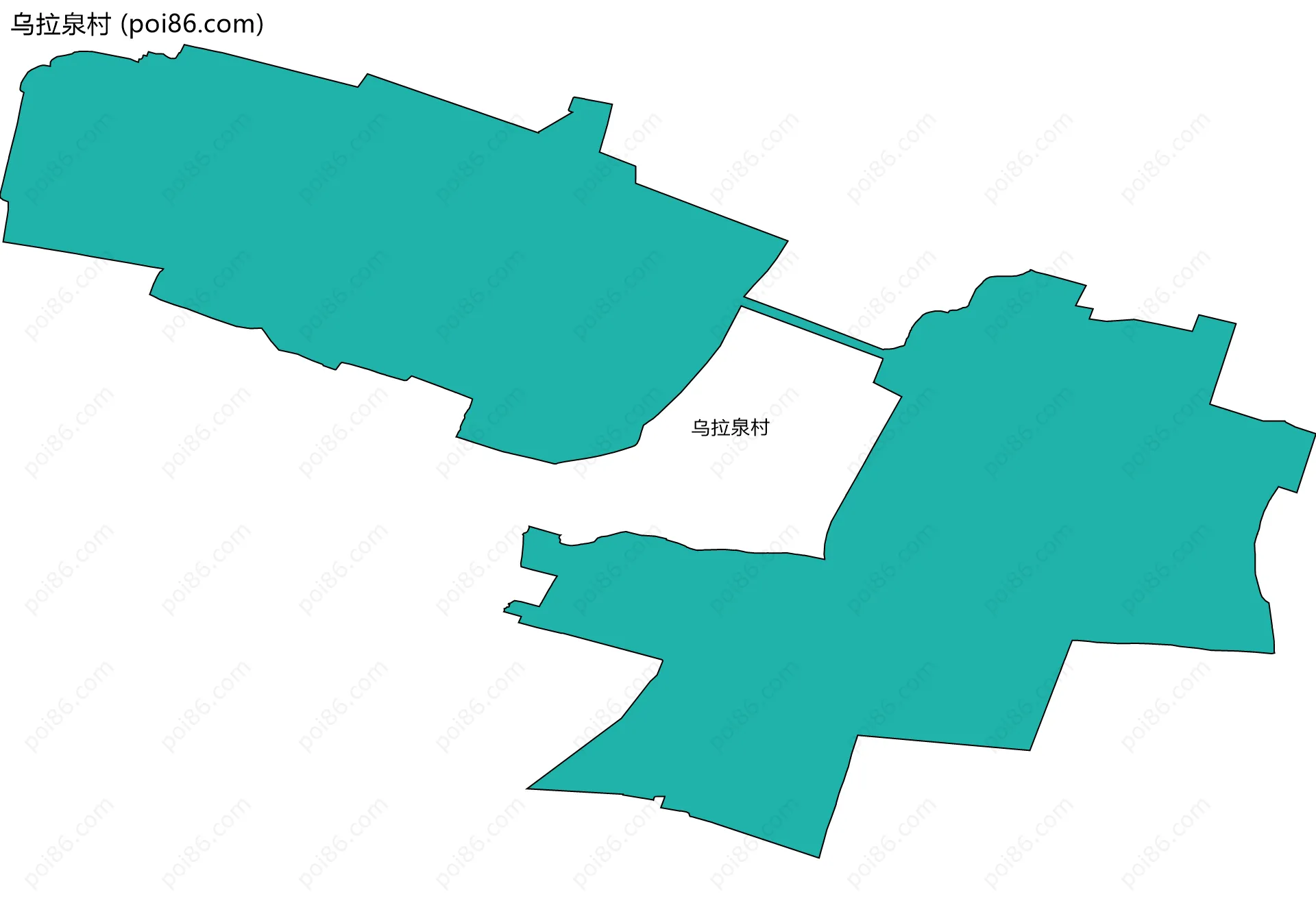 乌拉泉村边界地图