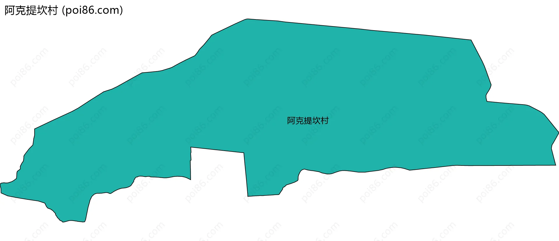 阿克提坎村边界地图