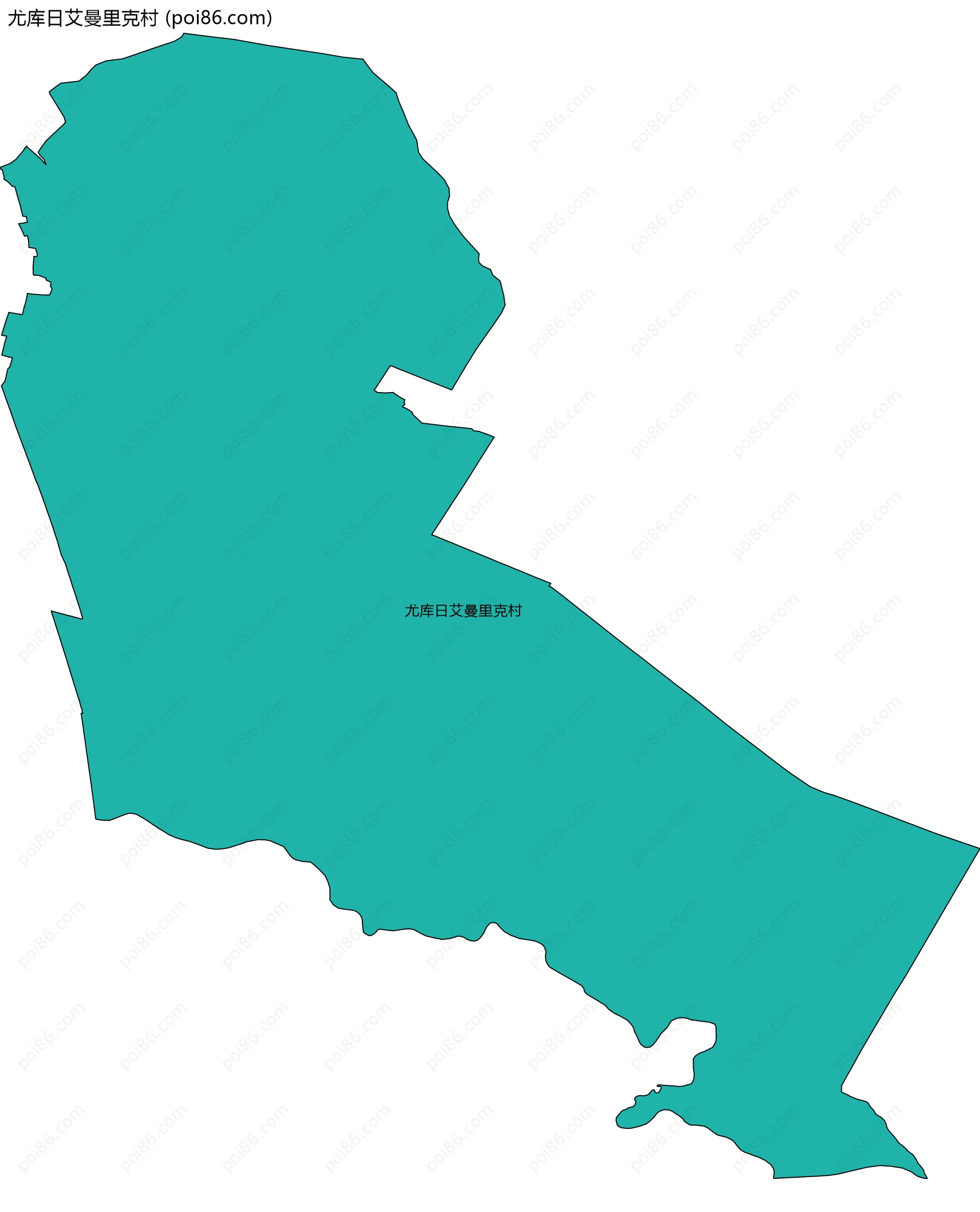尤库日艾曼里克村边界地图