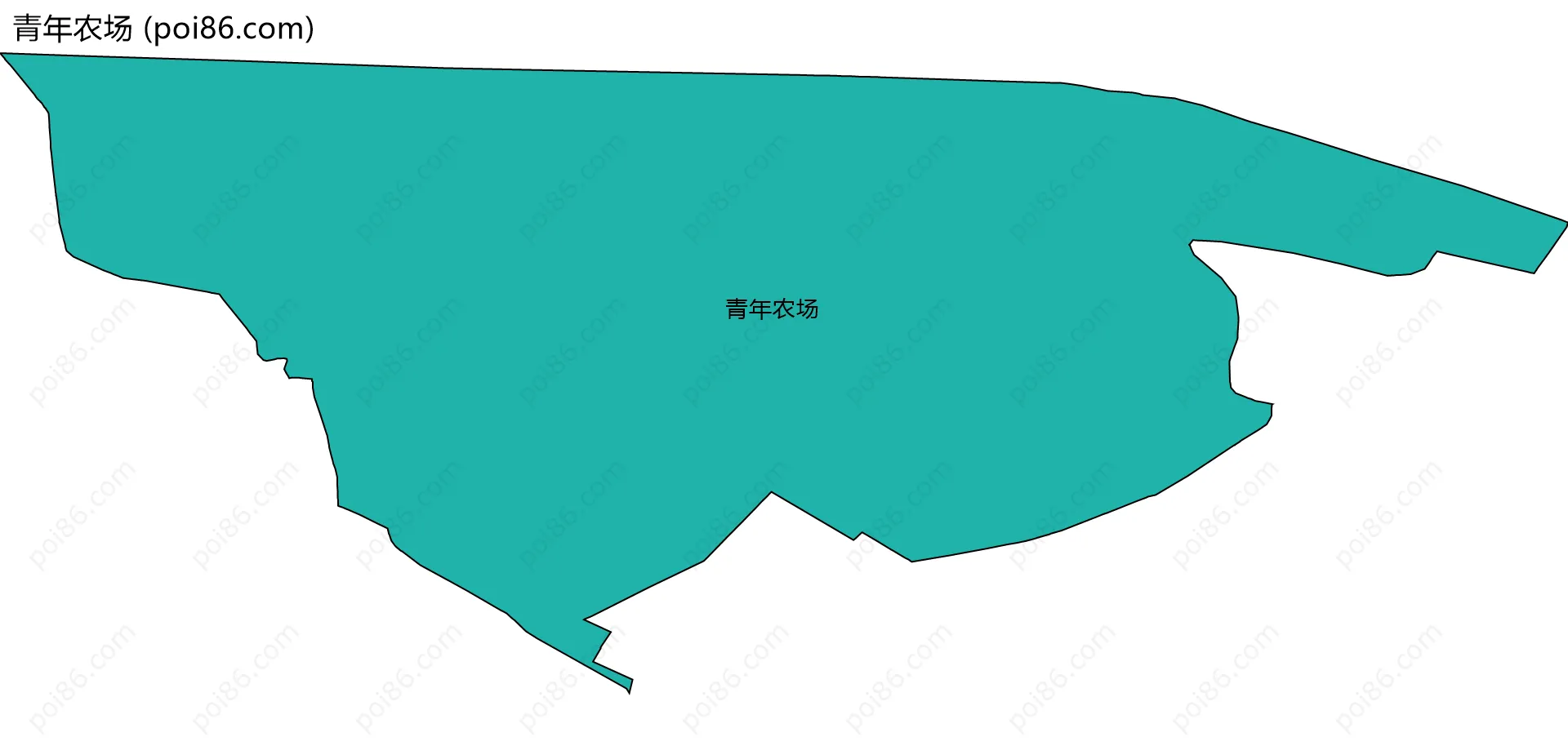 青年农场边界地图