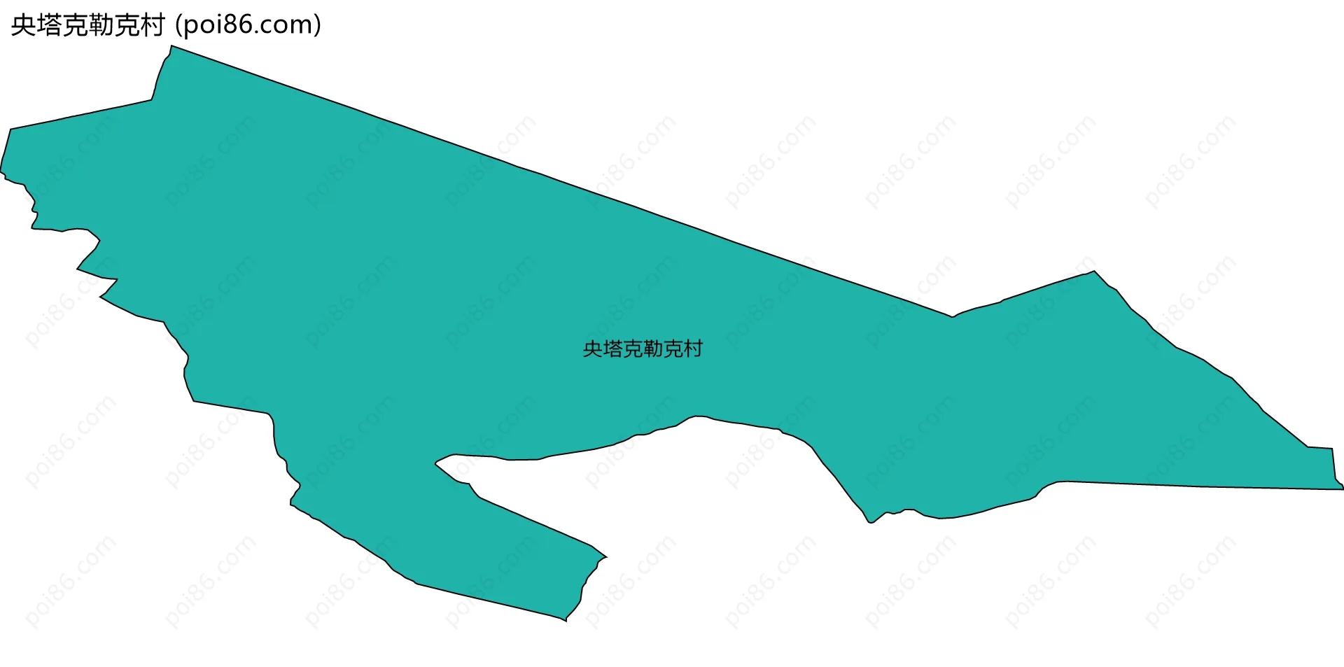 央塔克勒克村边界地图