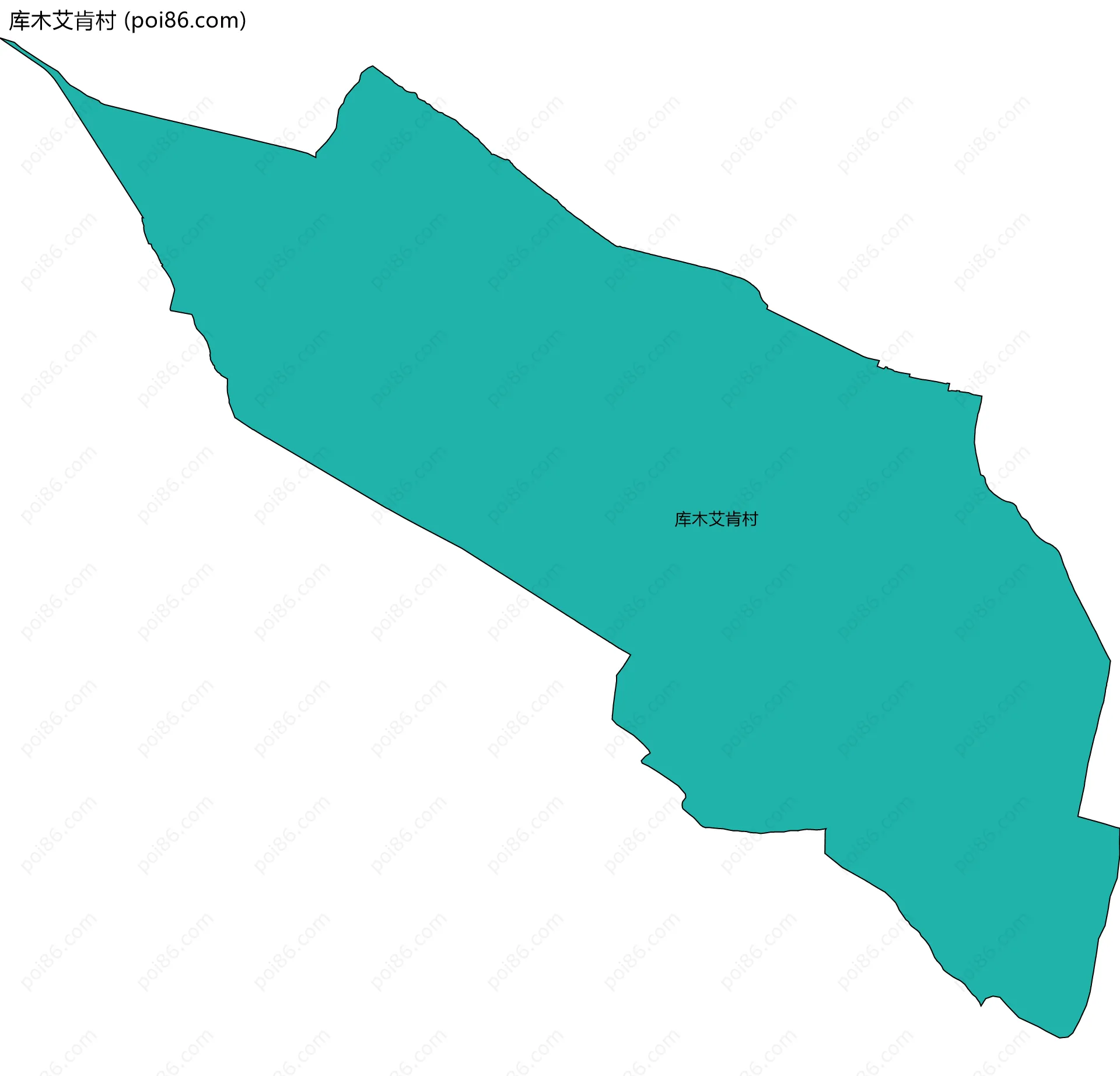 库木艾肯村边界地图