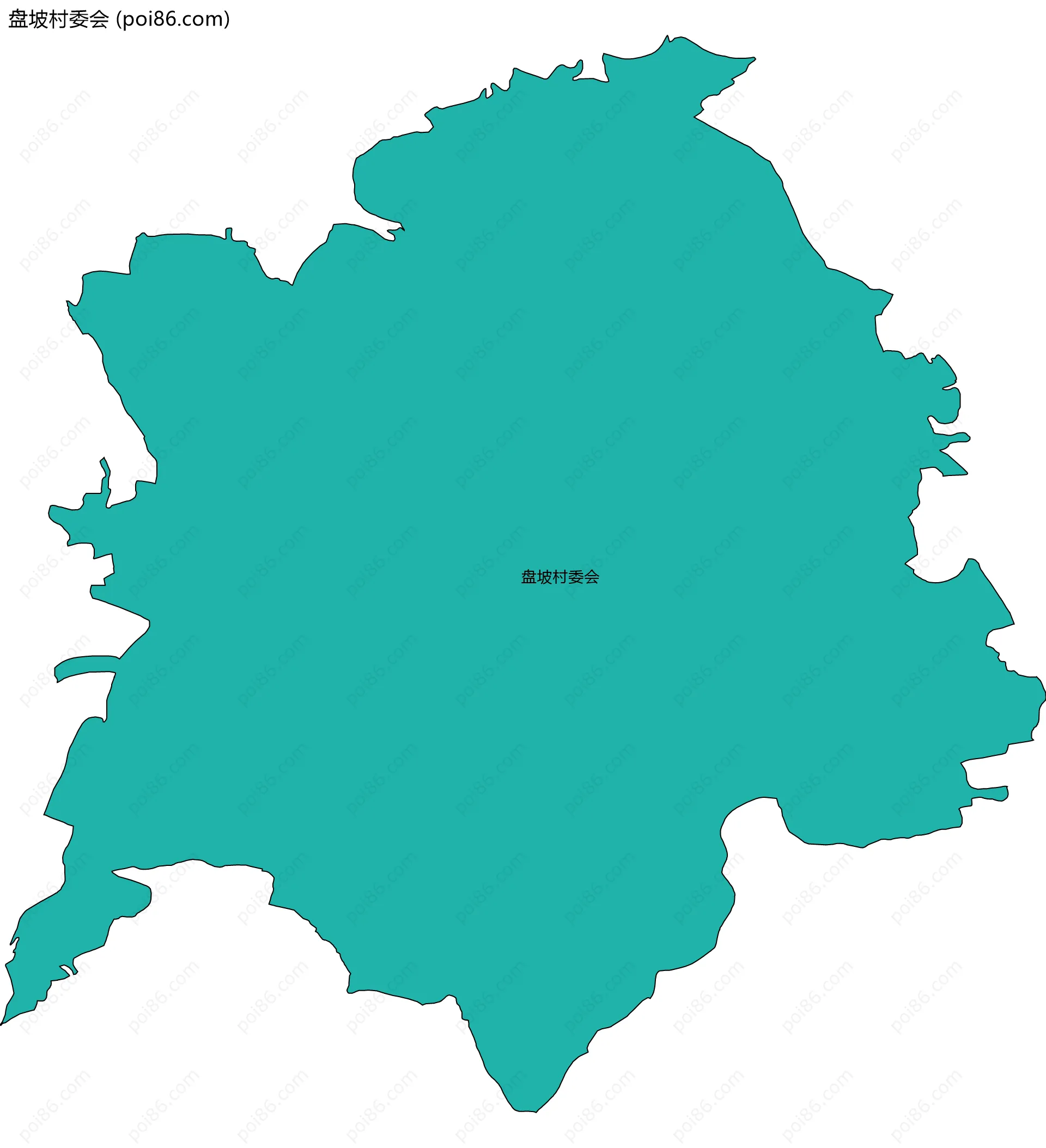 盘坡村委会边界地图